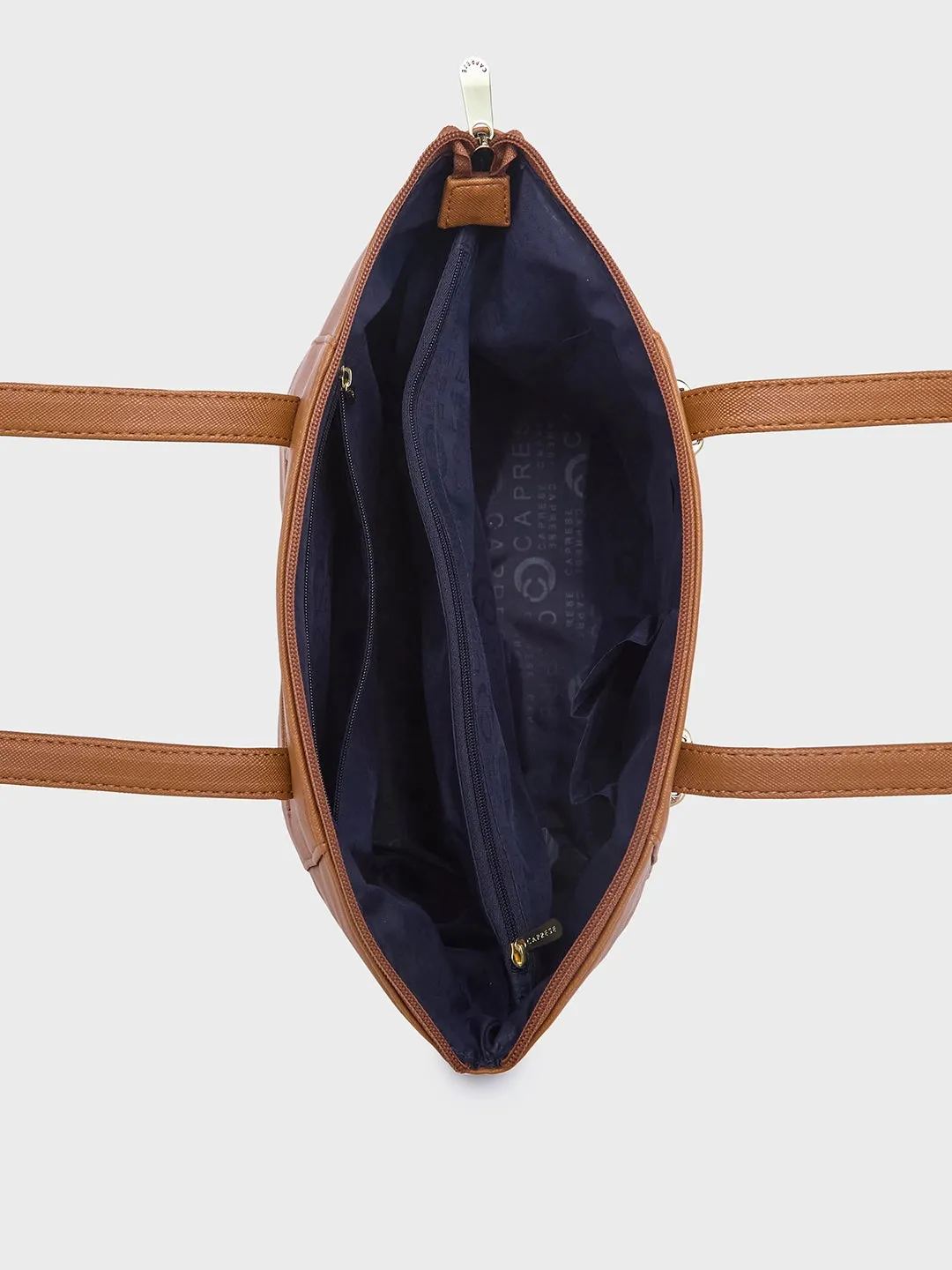 Caprese Afra Medium Tan Tote Bag