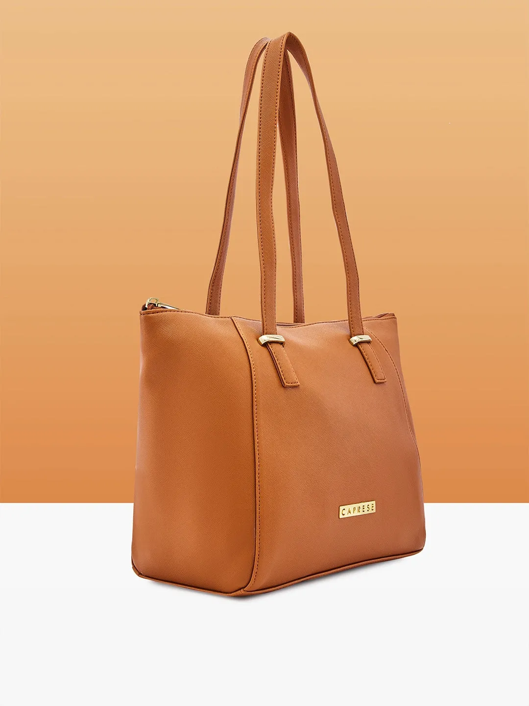Caprese Afra Medium Tan Tote Bag