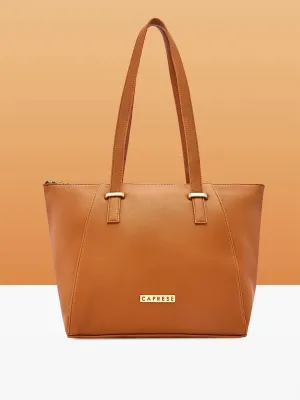 Caprese Afra Medium Tan Tote Bag
