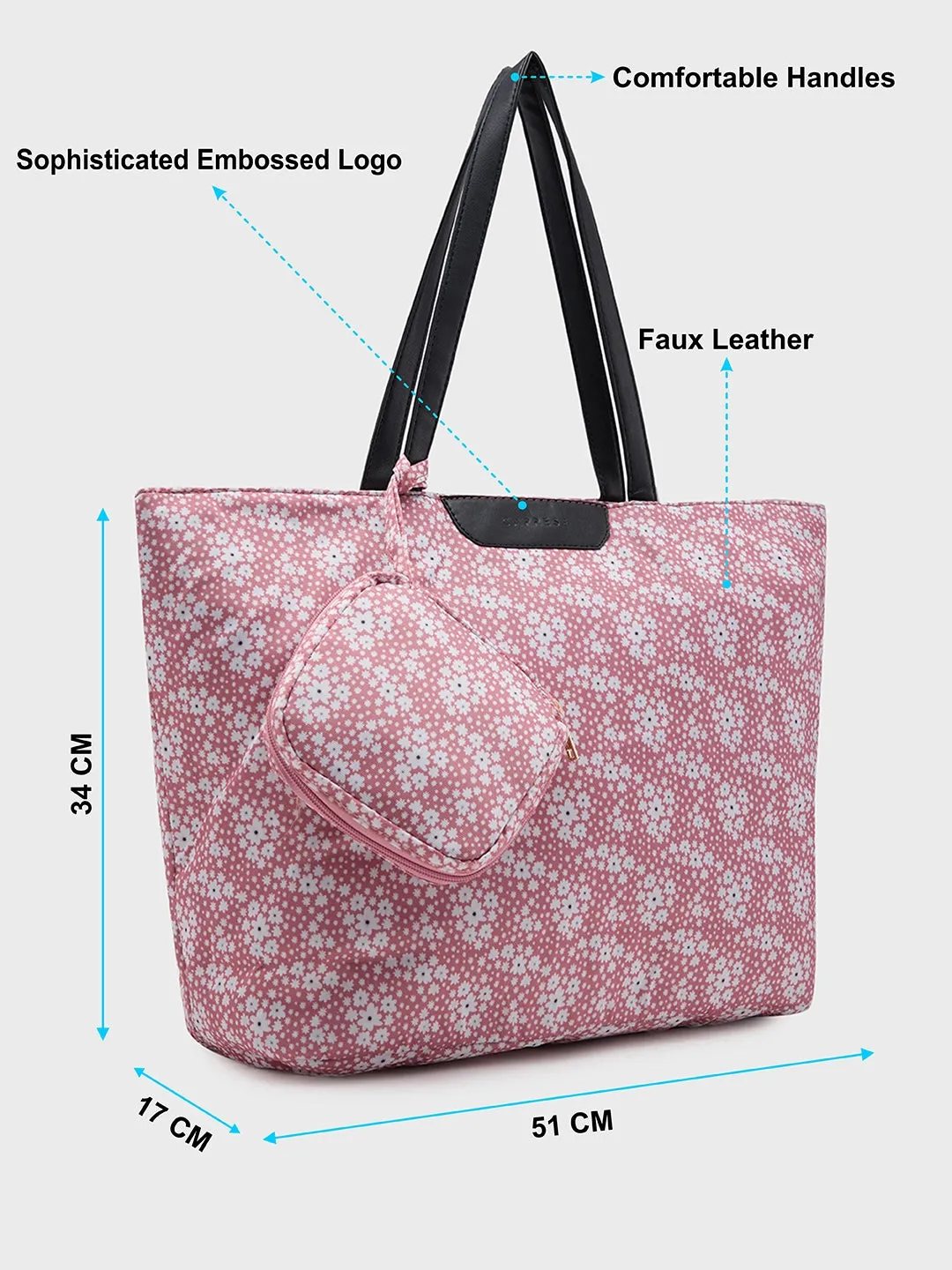 Caprese Alyssa Large Blush Tote Bag