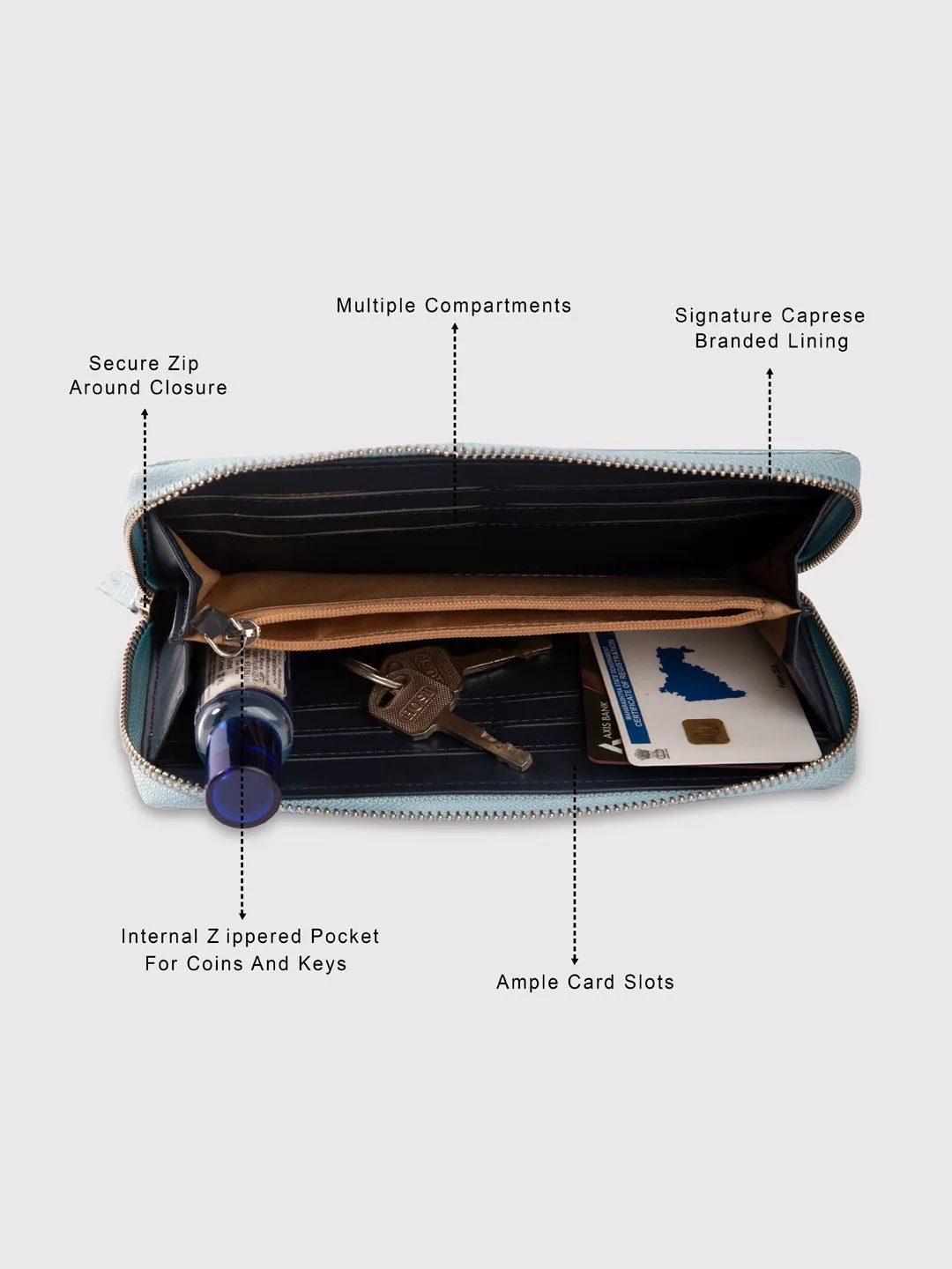Caprese Amelia Large Zip Around Wallet
