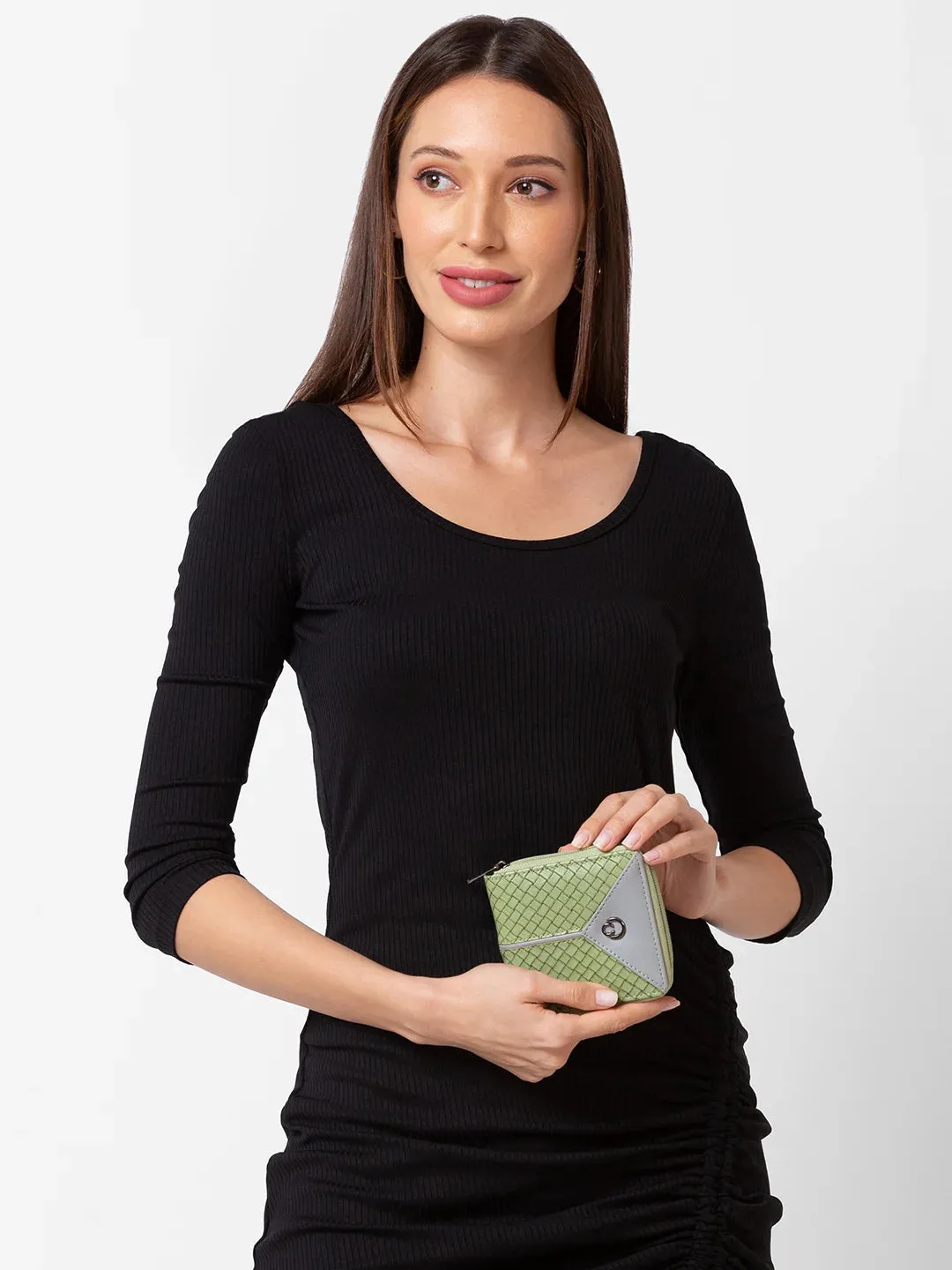 Caprese Arlisa Small Green Wallet