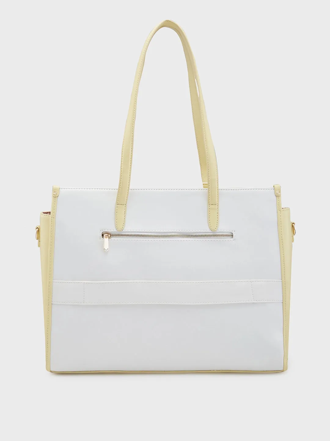 Caprese Aurora Large Yellow Tote Laptop Bag