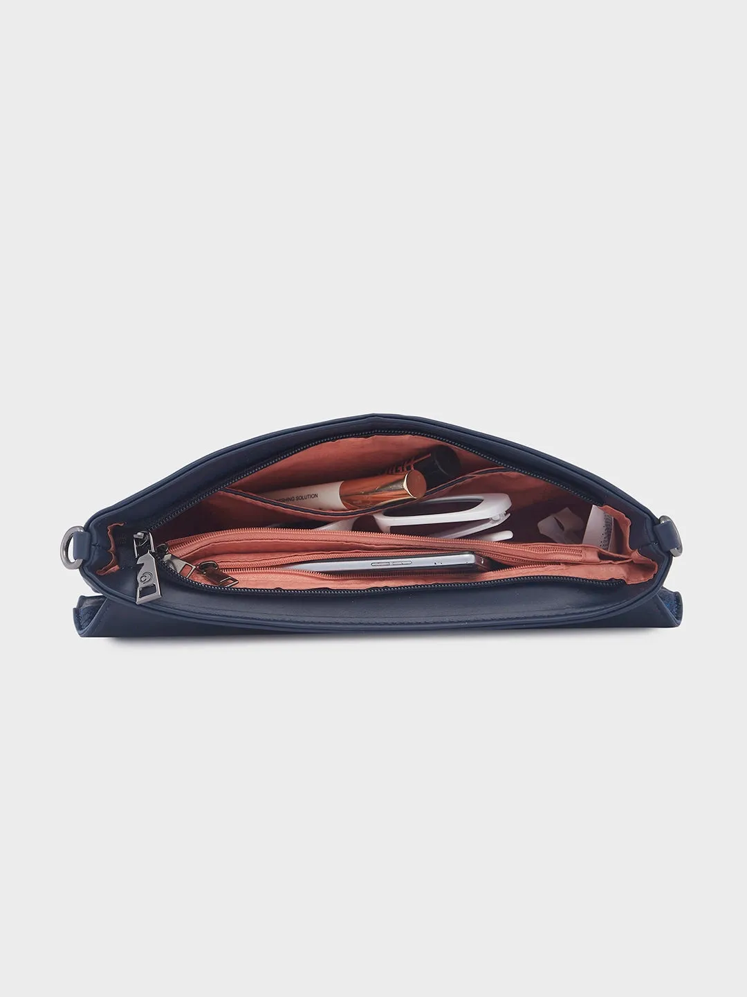 Caprese Ava Large Navy Clutch