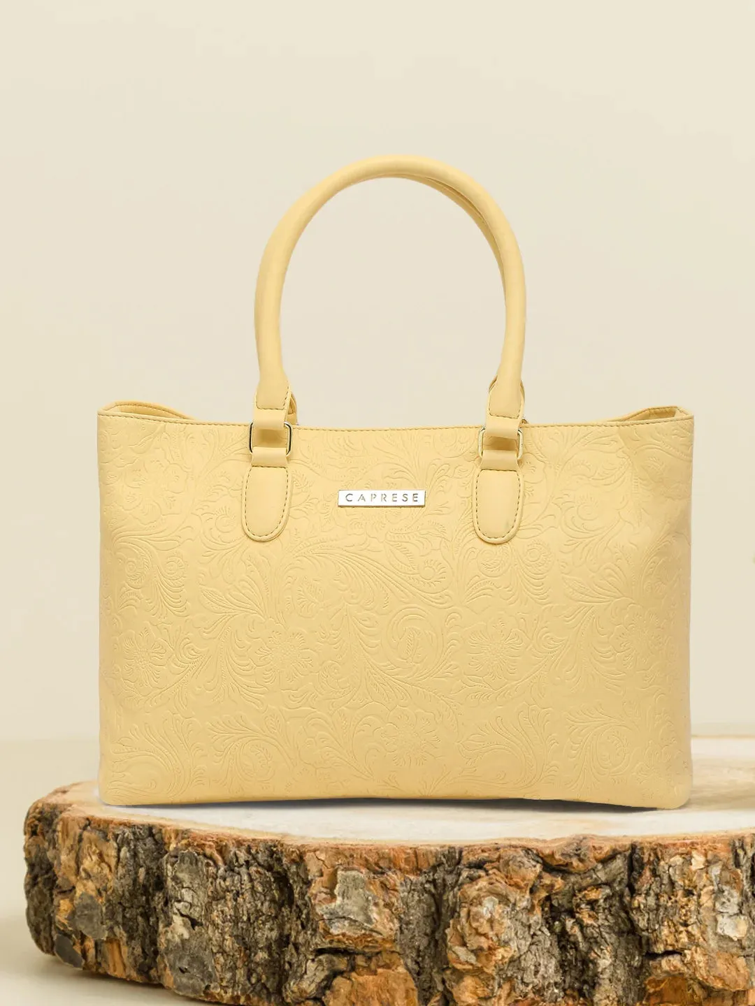 Caprese Avalon Medium Mellow Yellow Tote Bag