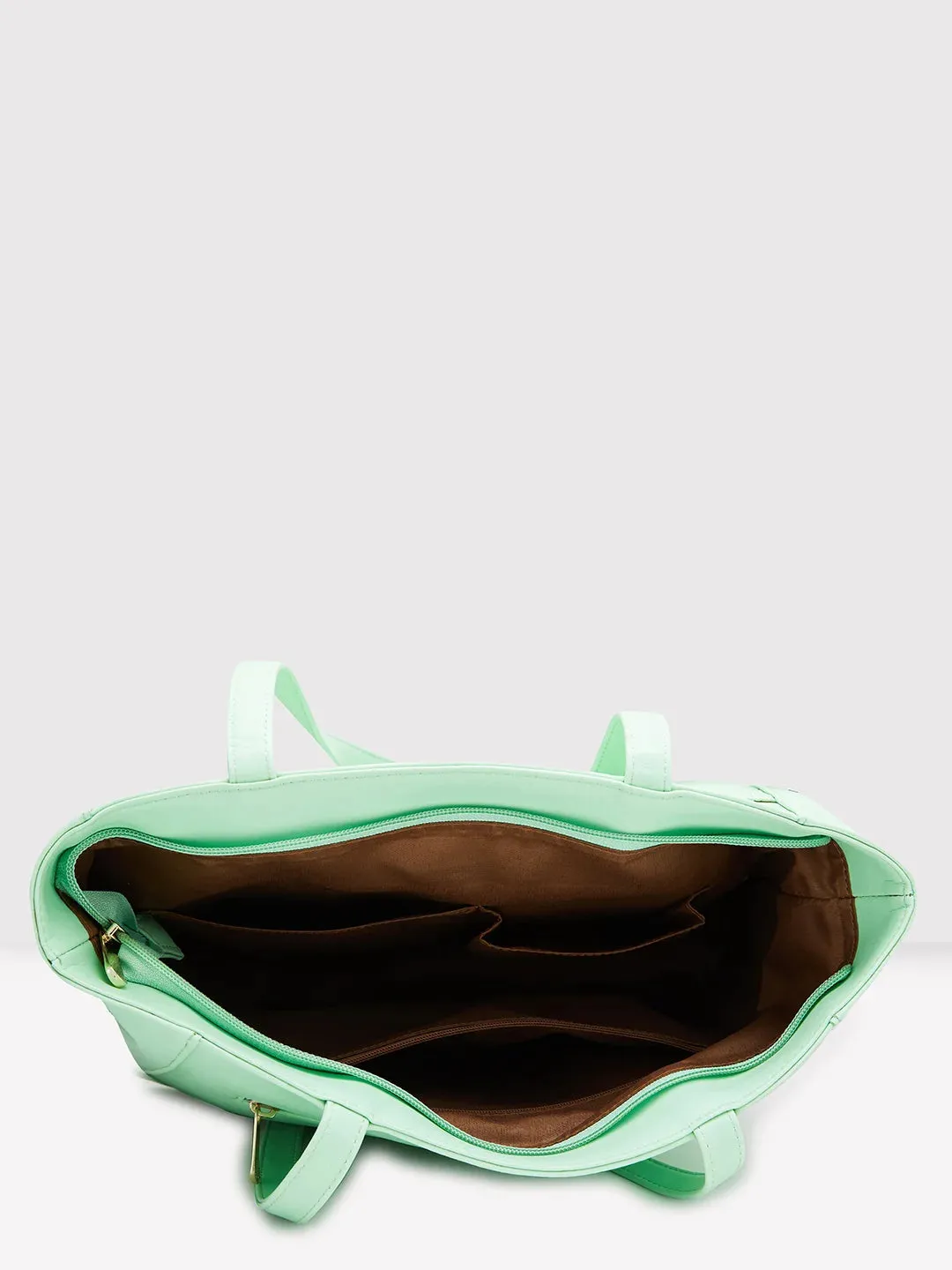 Caprese Avalon Small Green Ash Office Tote Bag