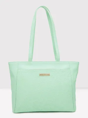 Caprese Avalon Small Green Ash Office Tote Bag