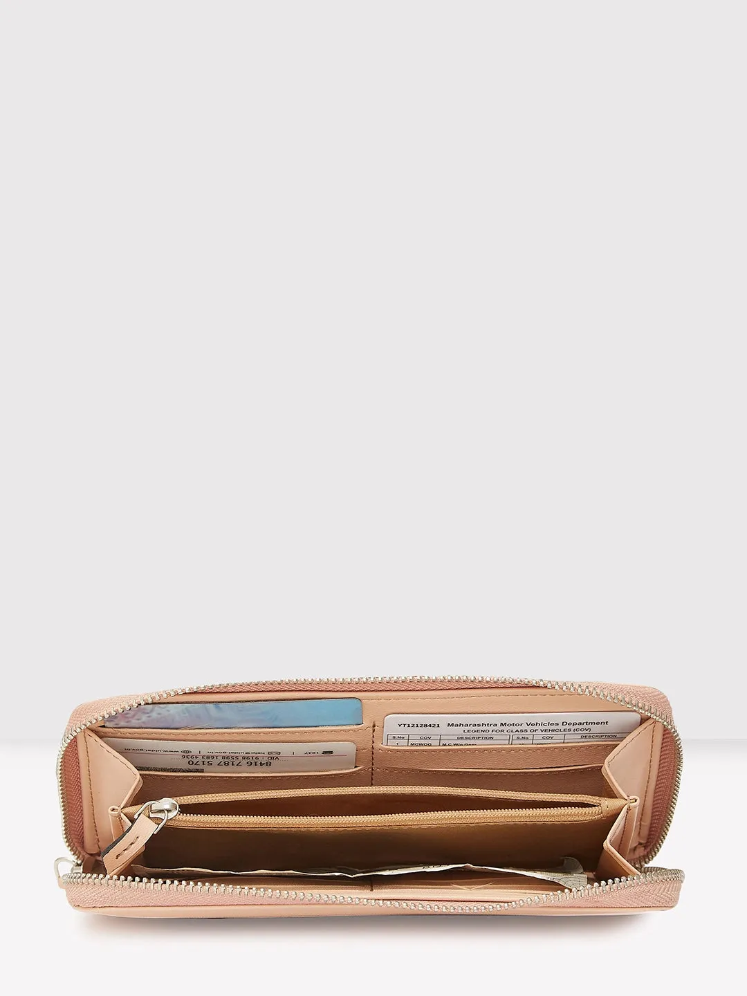 Caprese Avery Large Blush Zip Around Wallet