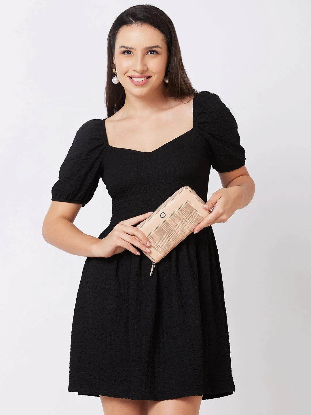 Caprese Avery Large Blush Zip Around Wallet