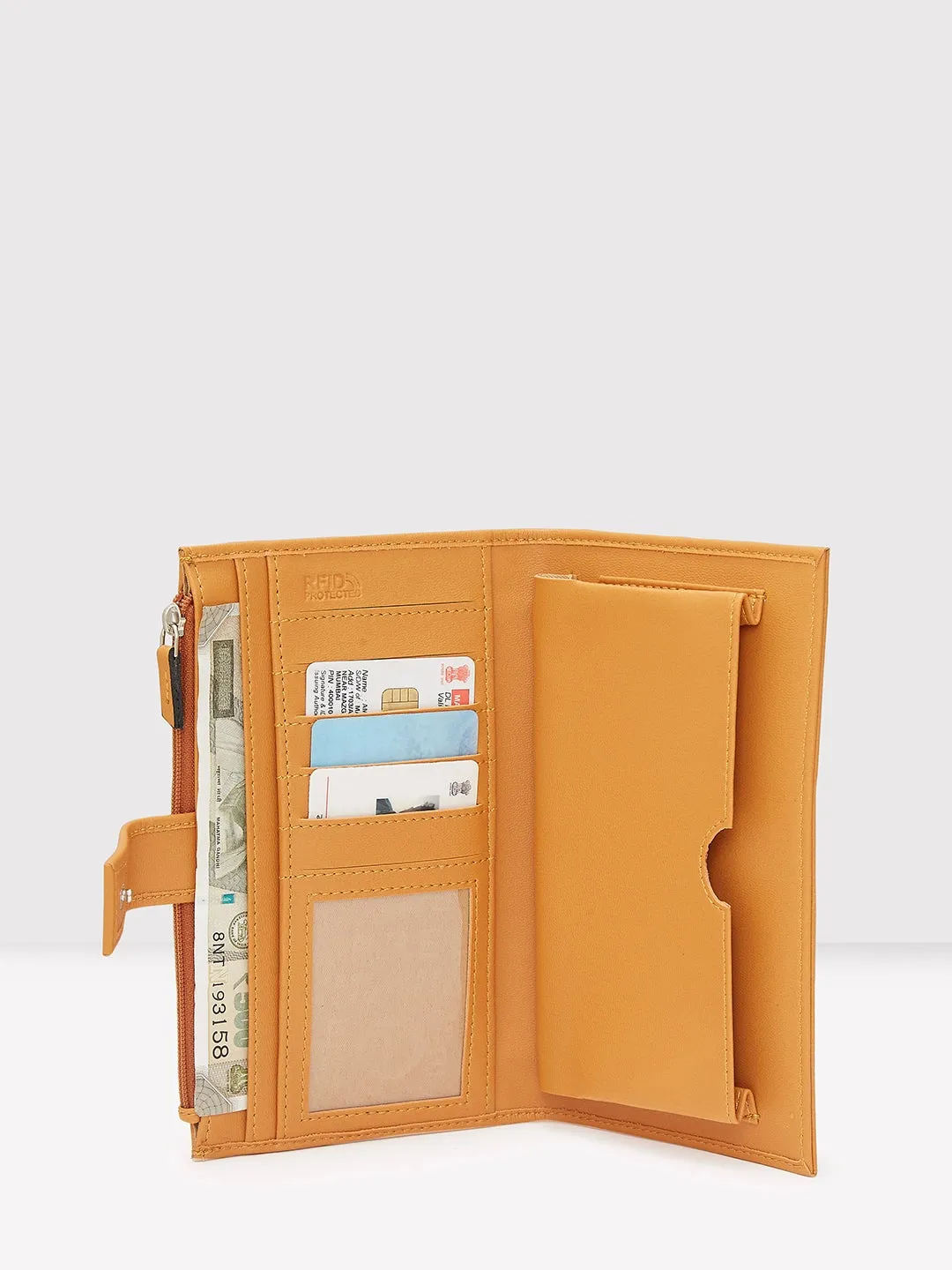 Caprese Avery Large Tan Bifold Wallet