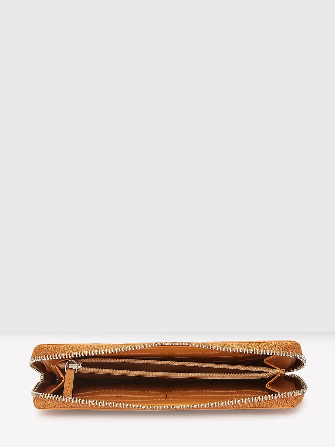 Caprese Avery Large Tan Zip Around Wallet
