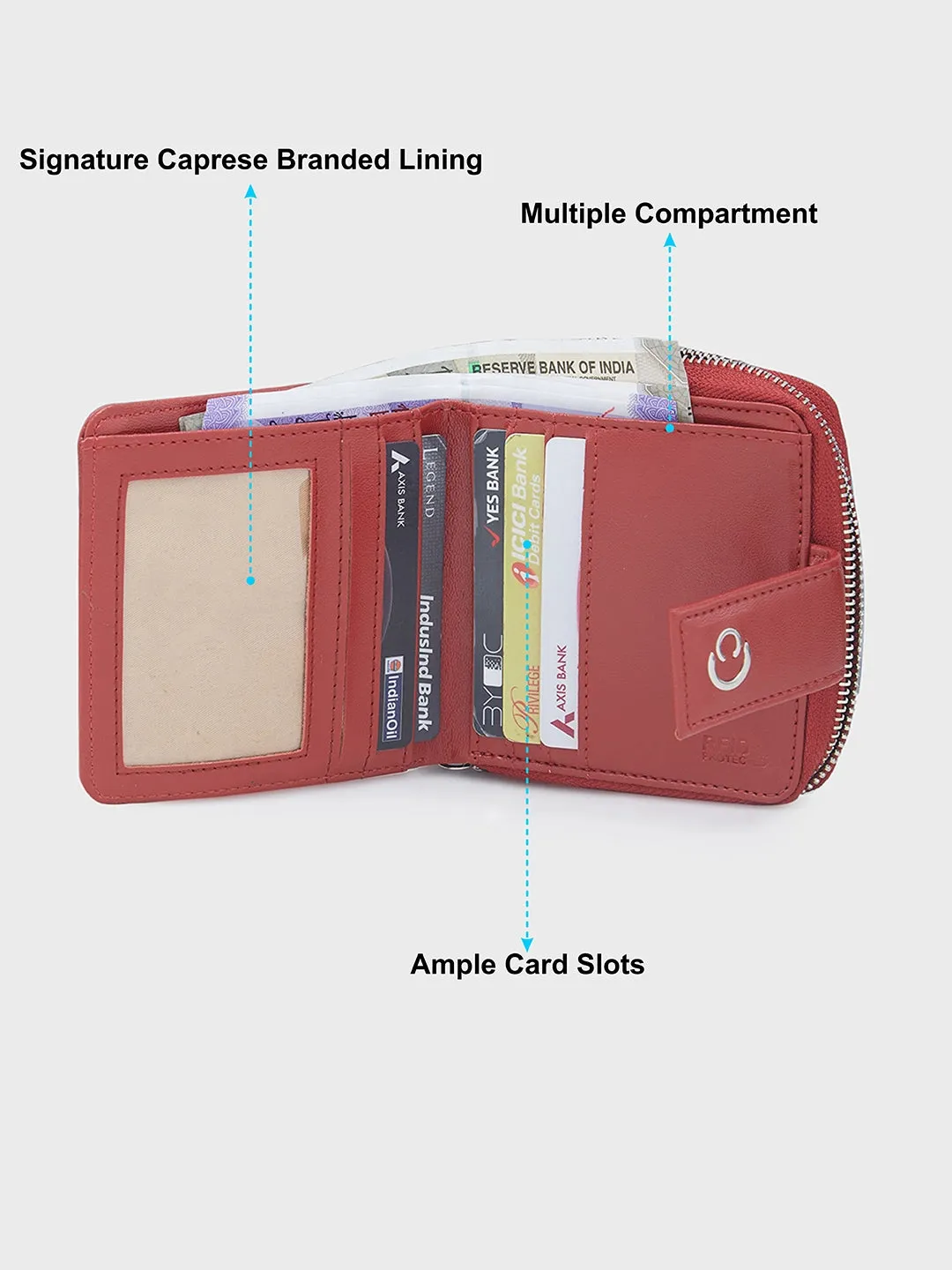Caprese Avery Small Bordeaux Wallet