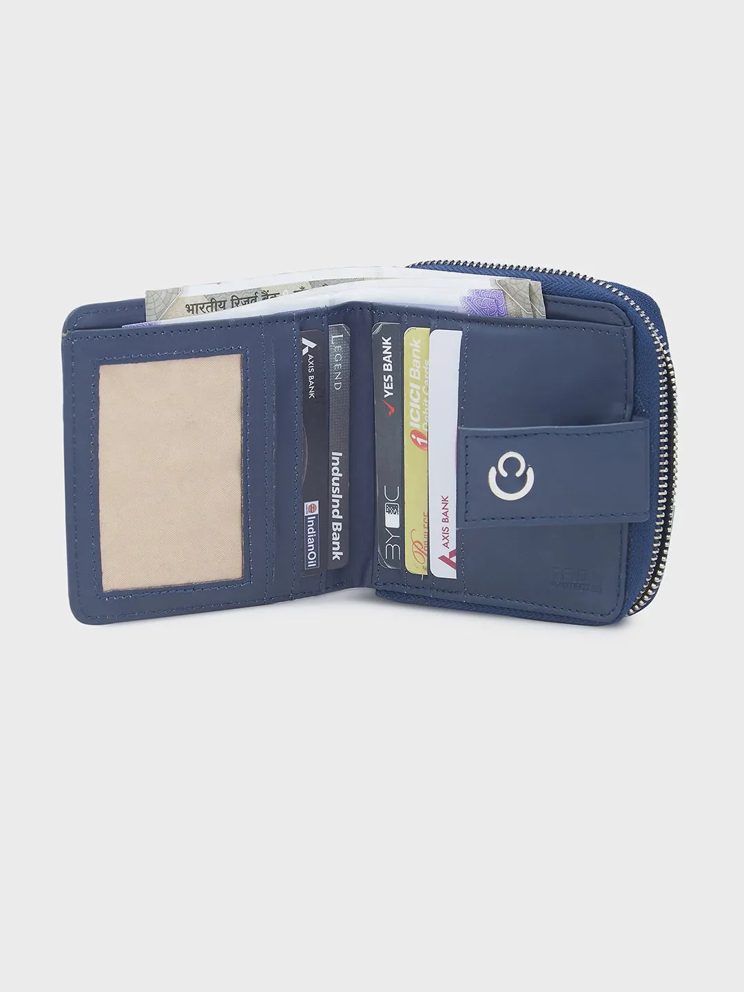 Caprese Avery Small Navy Wallet