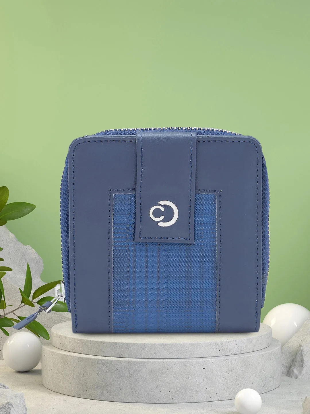 Caprese Avery Small Navy Wallet