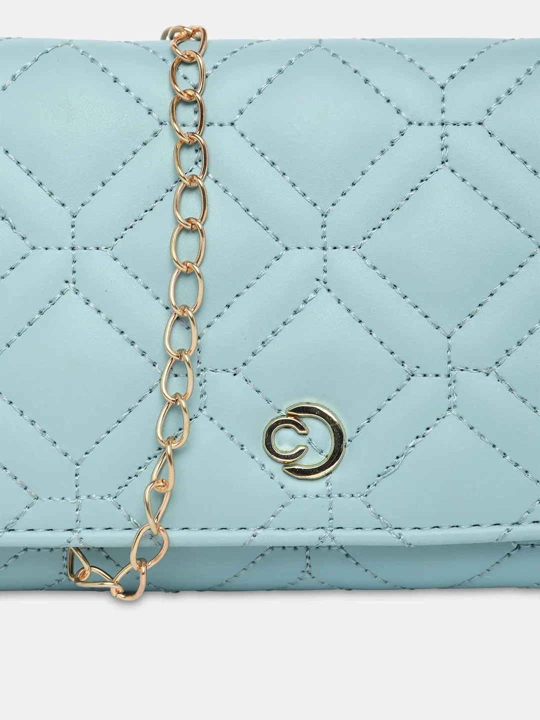 Caprese Berdine Large Blue Flapover Wallet
