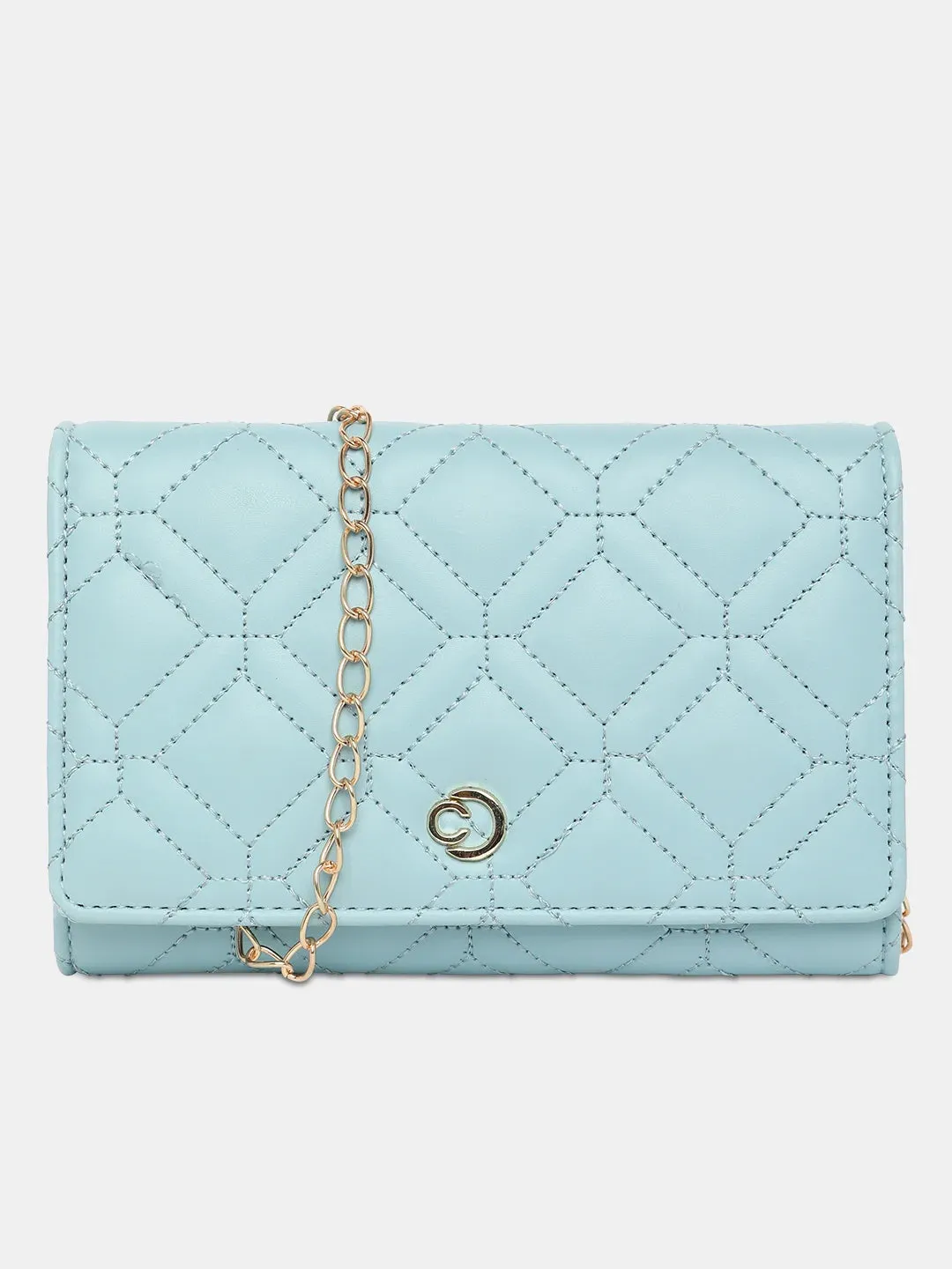 Caprese Berdine Large Blue Flapover Wallet