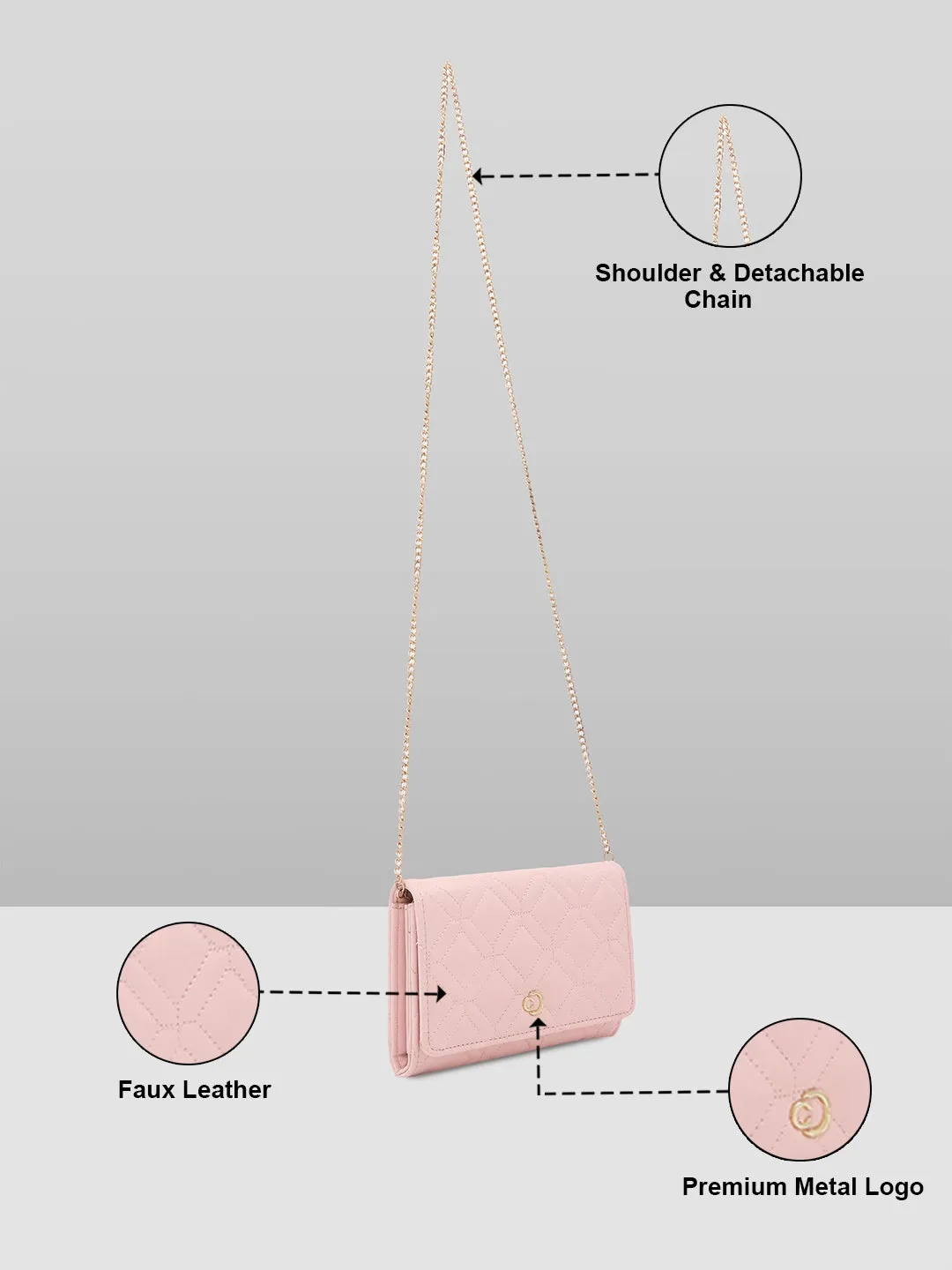 Caprese Berdine Large Blush Flapover Wallet