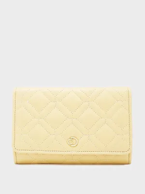 Caprese Berdine Large Light Yellow Flapover Wallet
