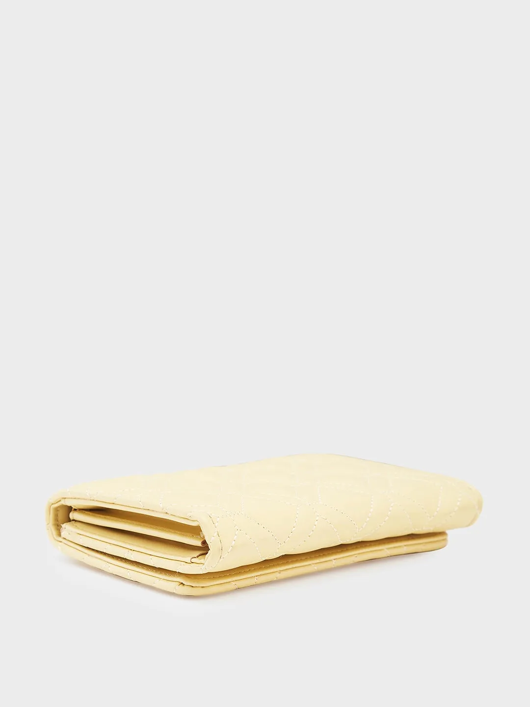 Caprese Berdine Large Light Yellow Flapover Wallet