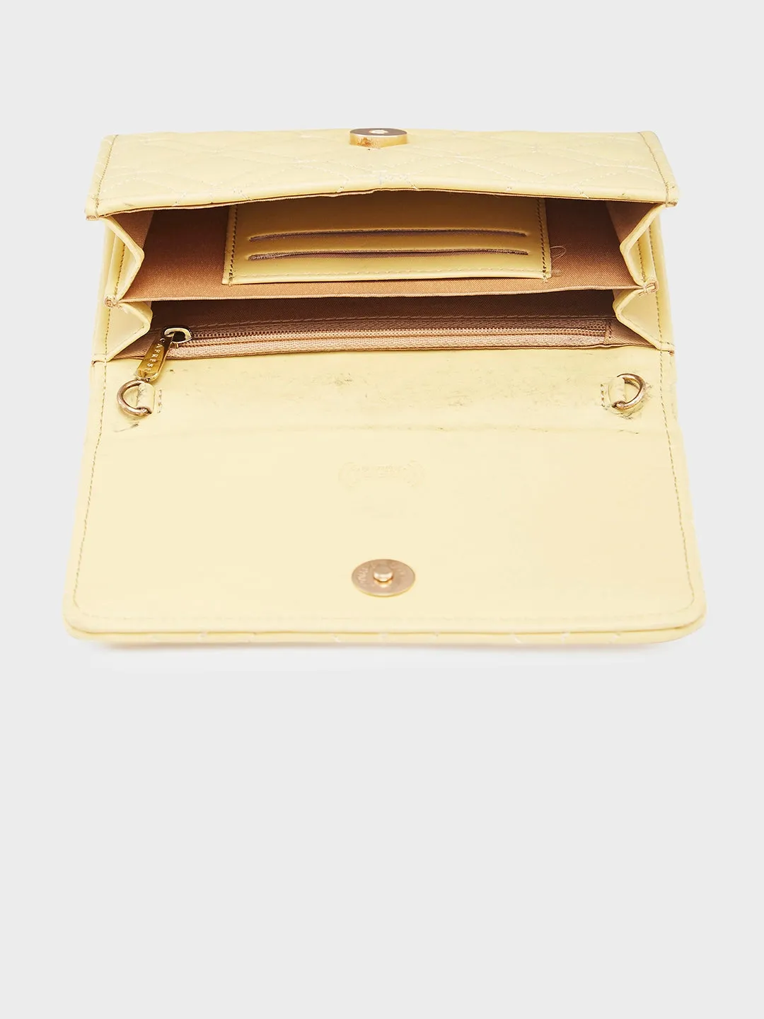 Caprese Berdine Large Light Yellow Flapover Wallet