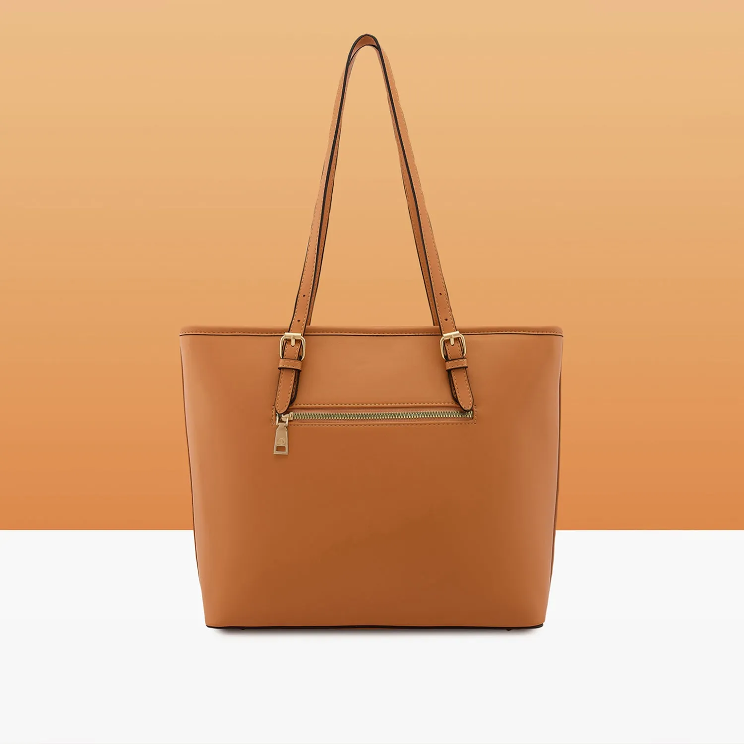 Caprese Bloom Medium Apricot Tote Bag