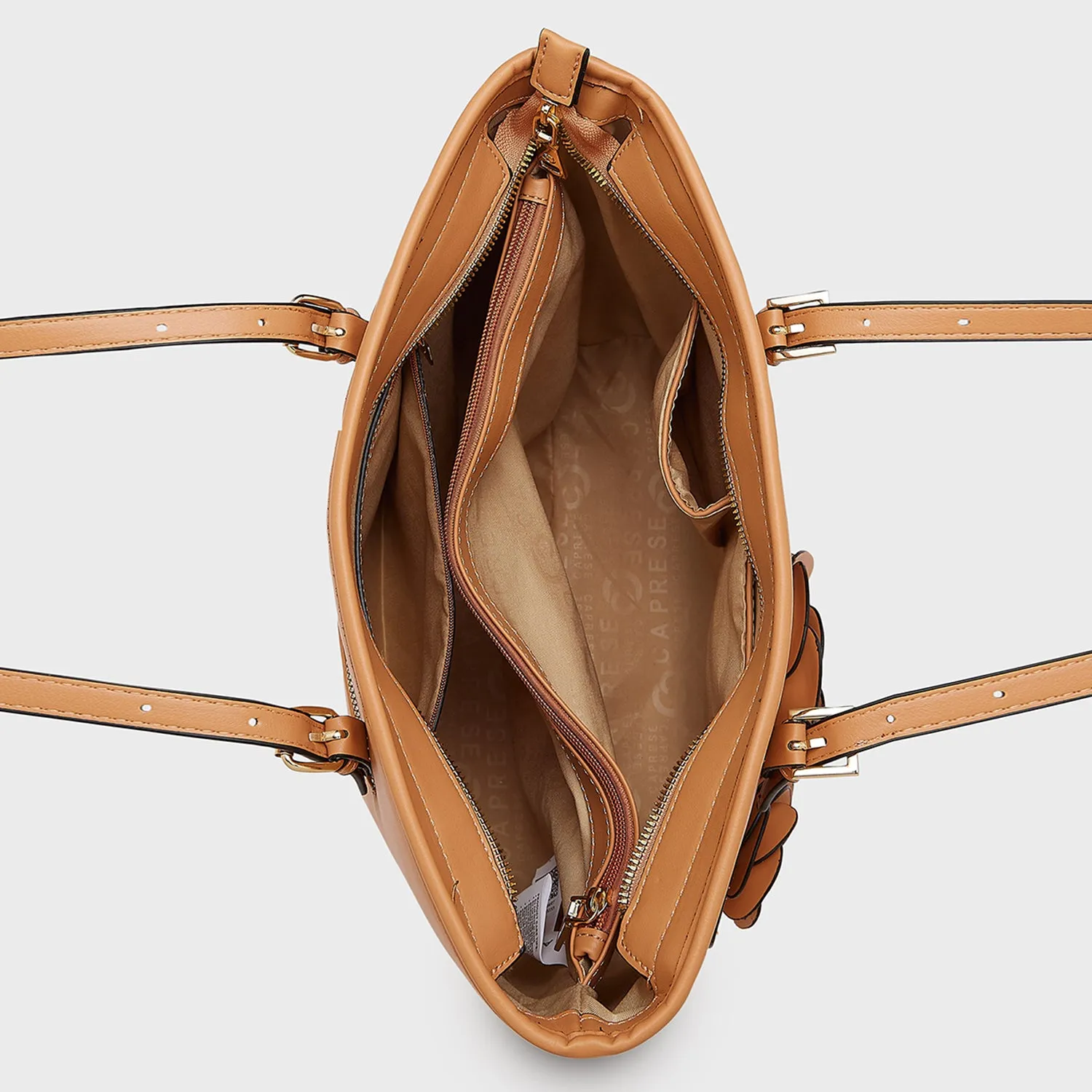 Caprese Bloom Medium Apricot Tote Bag