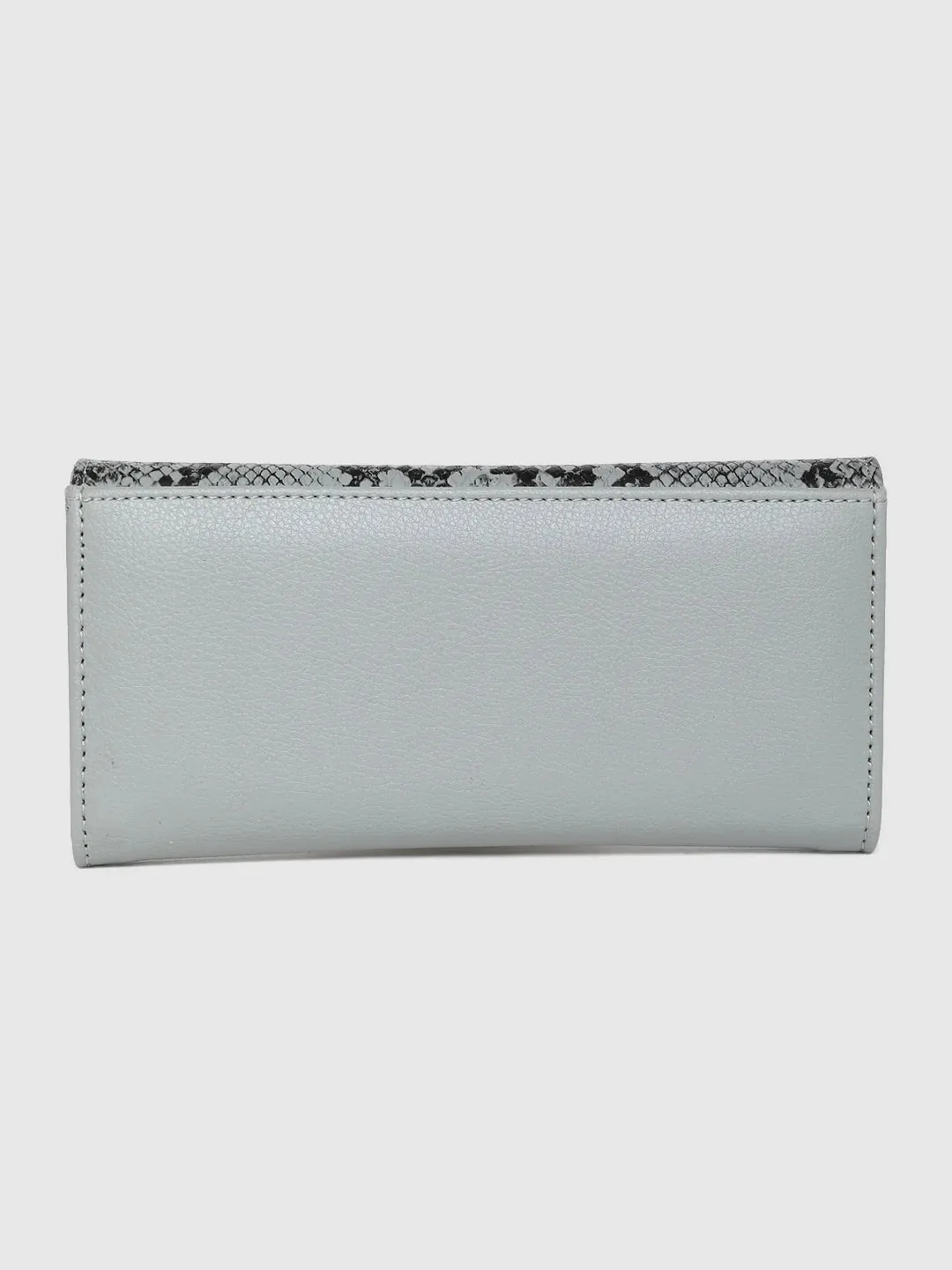 Caprese Bluma Large Grey Flapover Wallet