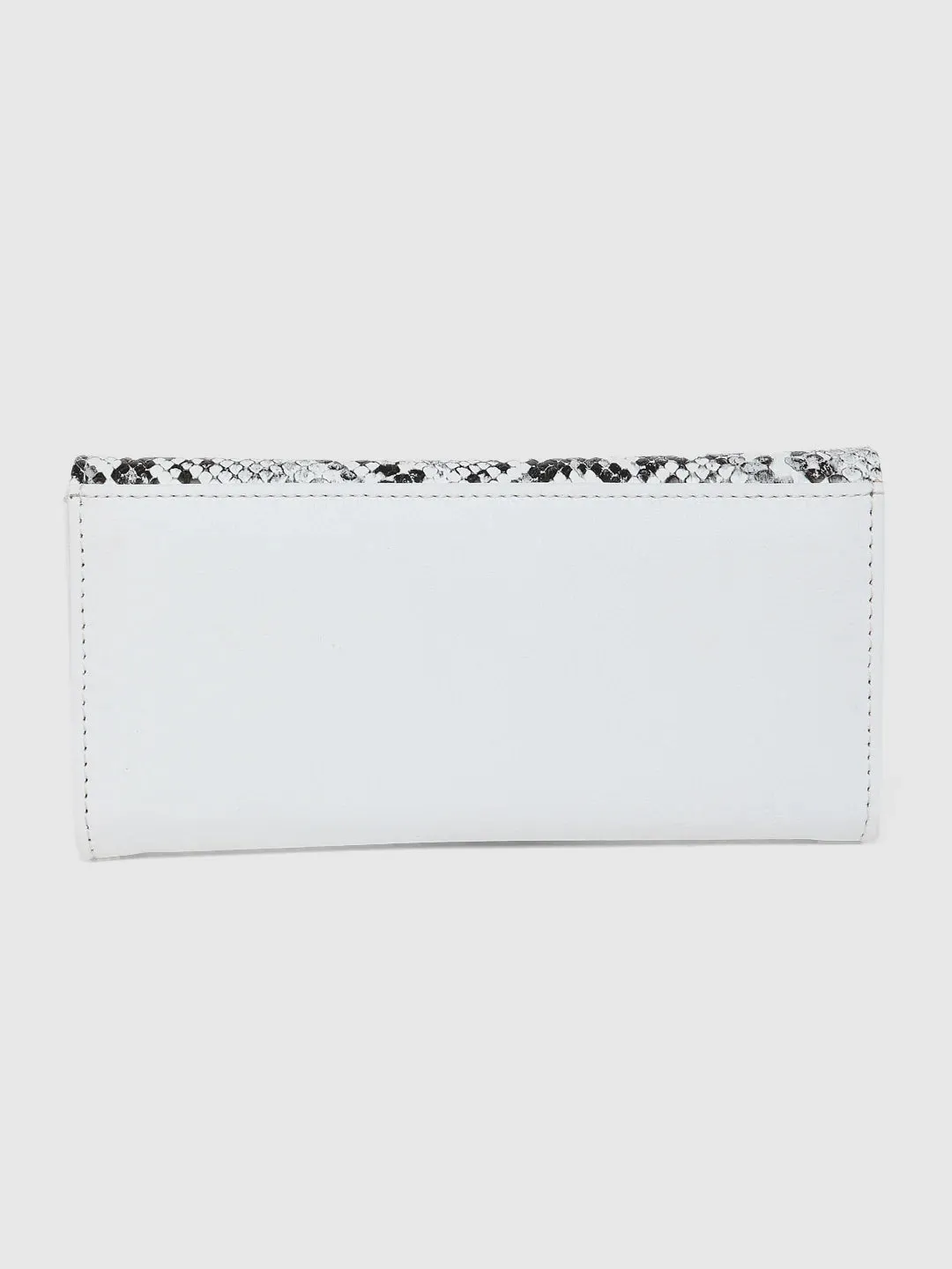 Caprese Bluma Large White Flapover Wallet