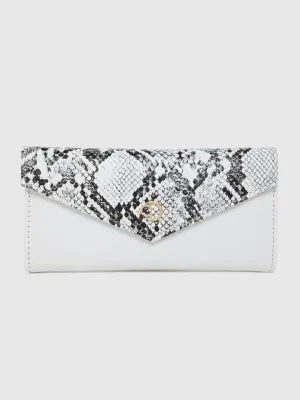 Caprese Bluma Large White Flapover Wallet