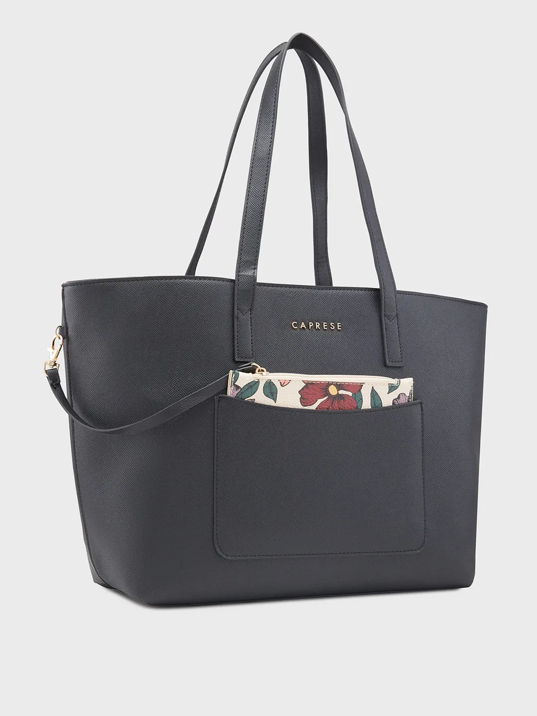 Caprese Daphny Large Black Tote Bag