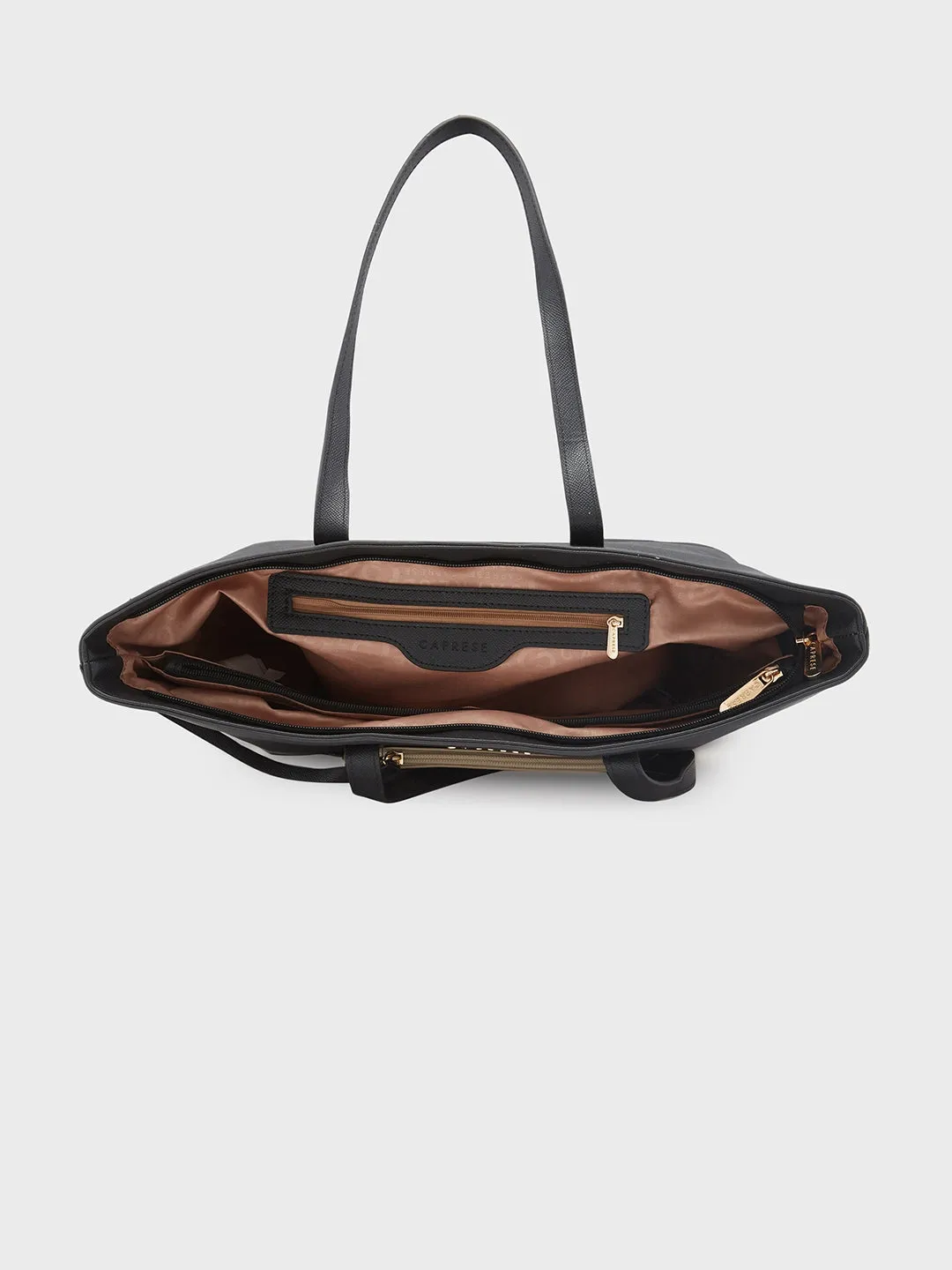 Caprese Daphny Large Black Tote Bag