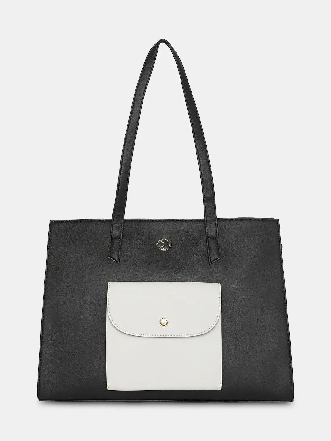 Caprese Destin Medium Black Tote Bag