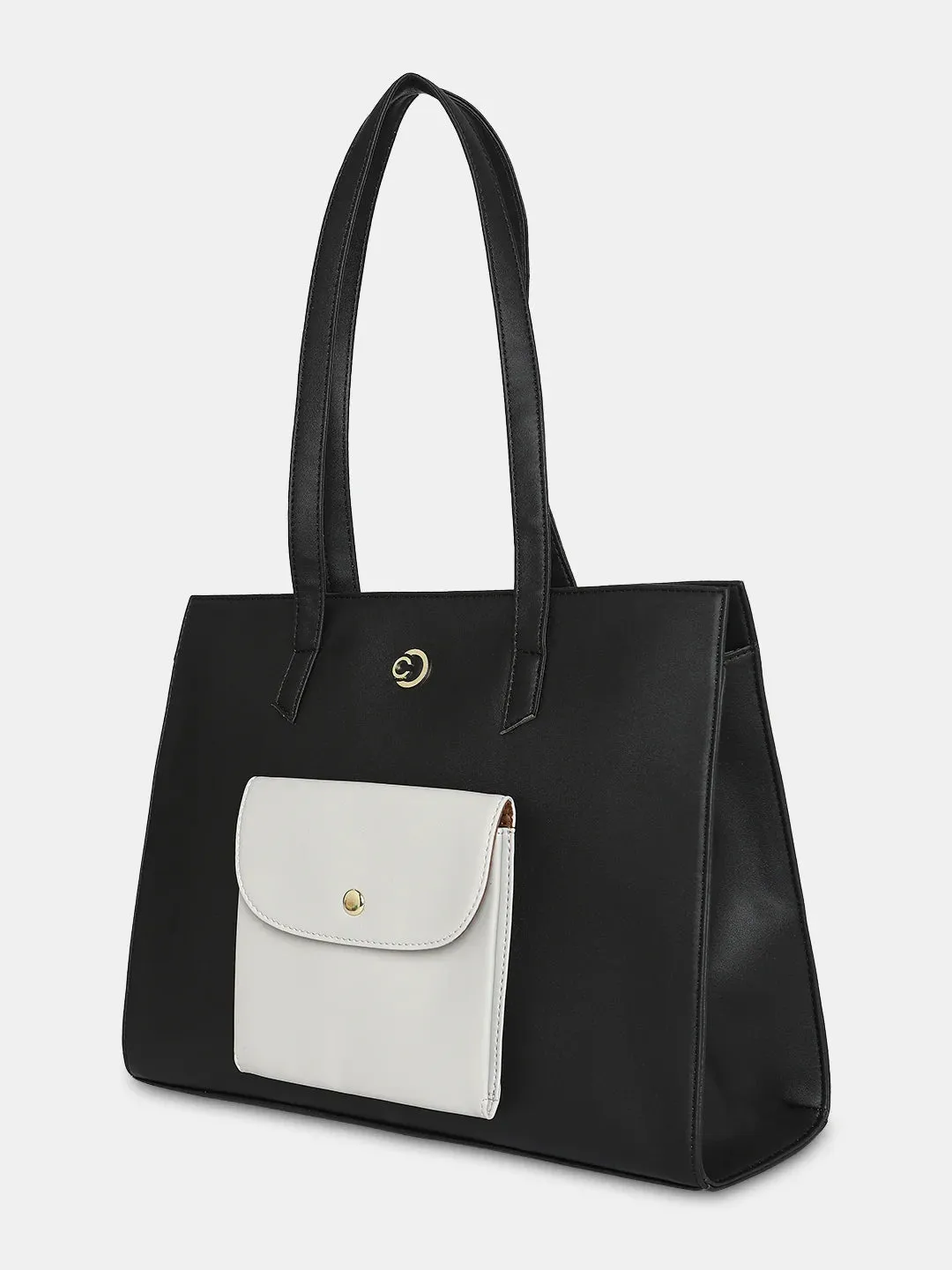 Caprese Destin Medium Black Tote Bag