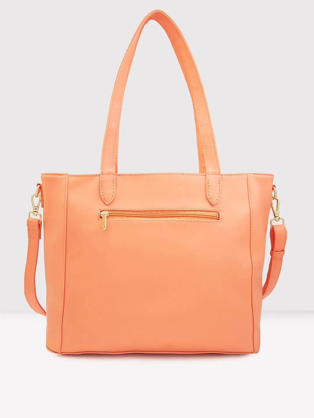Caprese Dora Large Coral Office Tote Bag
