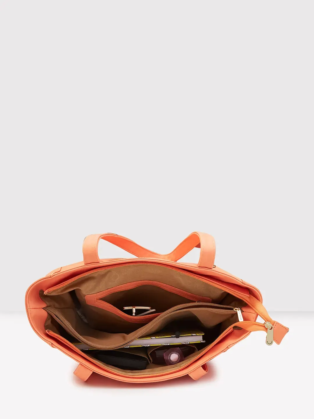 Caprese Dora Large Coral Office Tote Bag