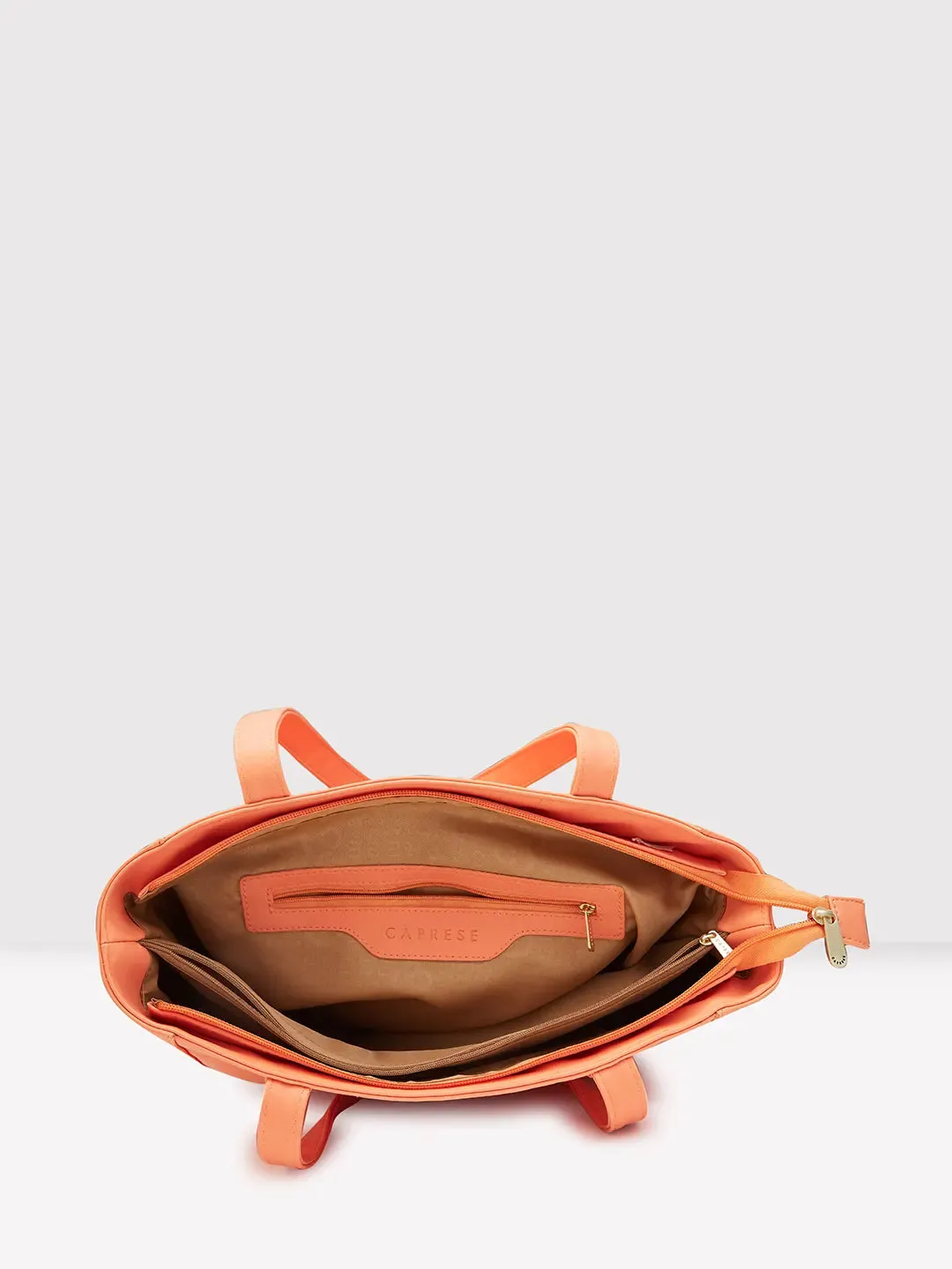 Caprese Dora Large Coral Office Tote Bag