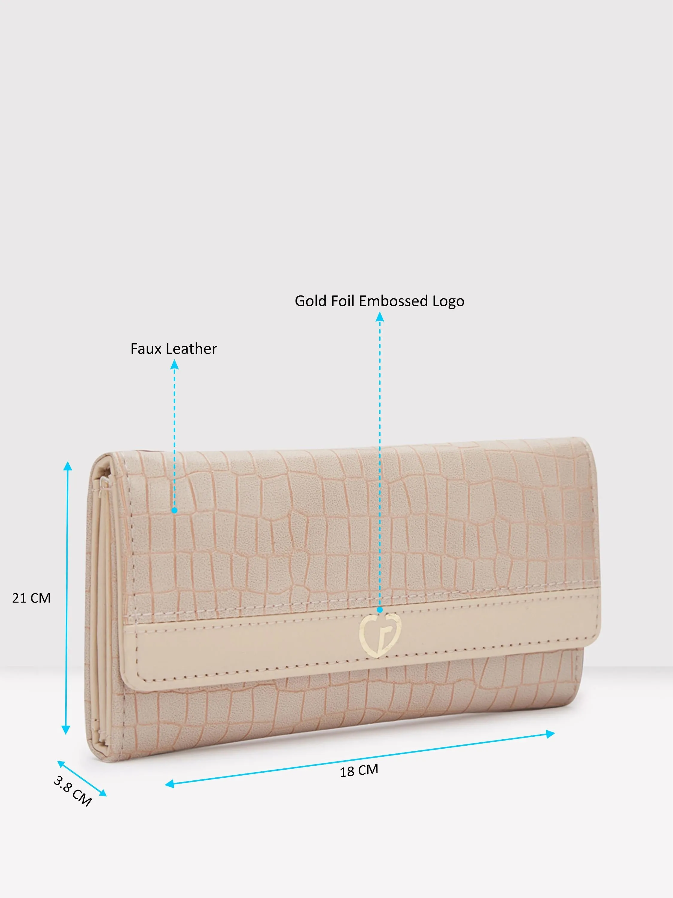 Caprese Dorrita Medium Beige Flapover Wallet