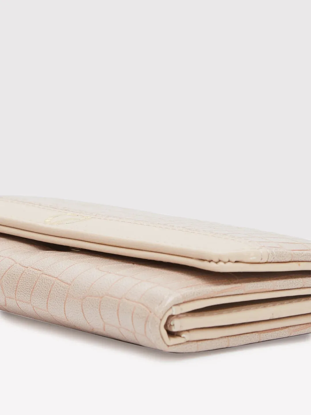 Caprese Dorrita Medium Beige Flapover Wallet