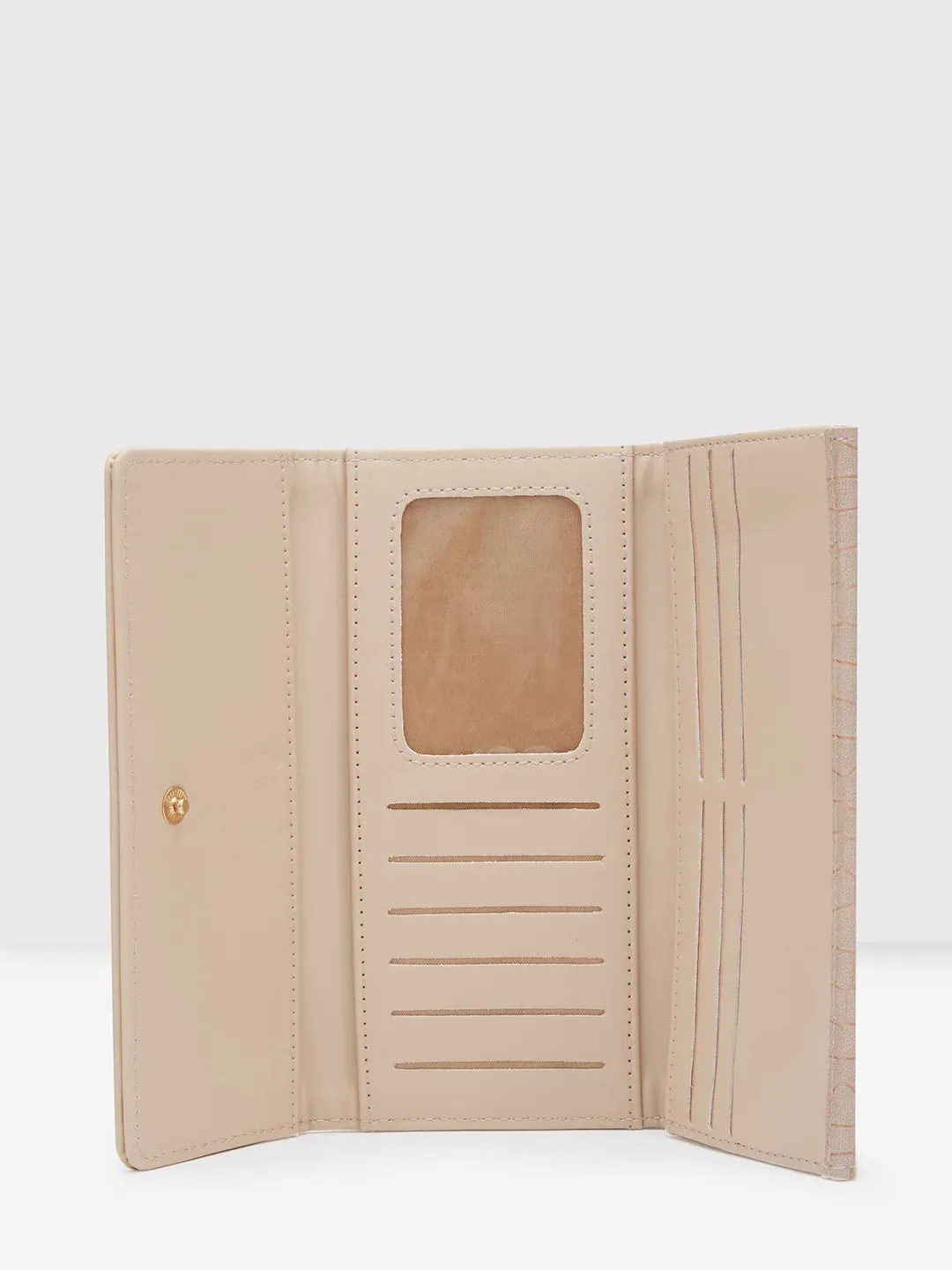 Caprese Dorrita Medium Beige Flapover Wallet