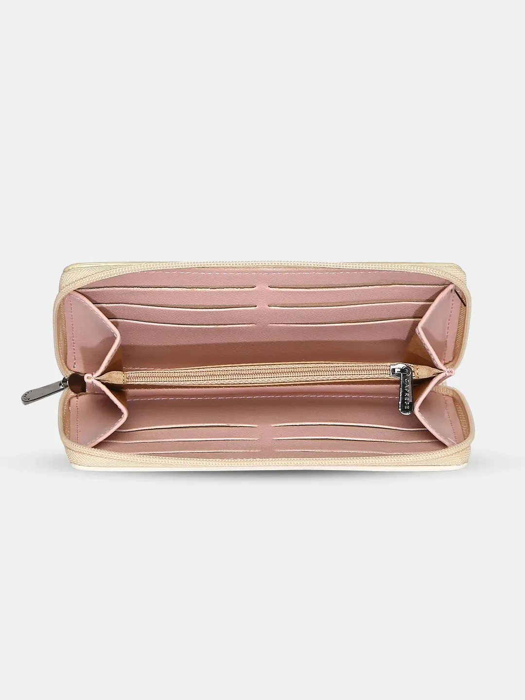 Caprese Dorrita Medium Beige Zip Around Wallet