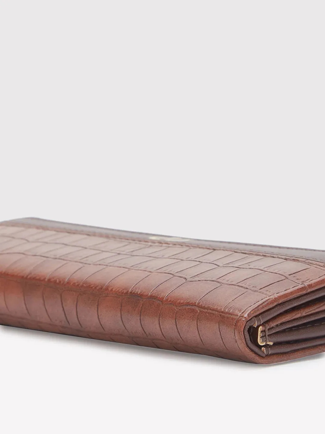Caprese Dorrita Medium Brown Flapover Wallet
