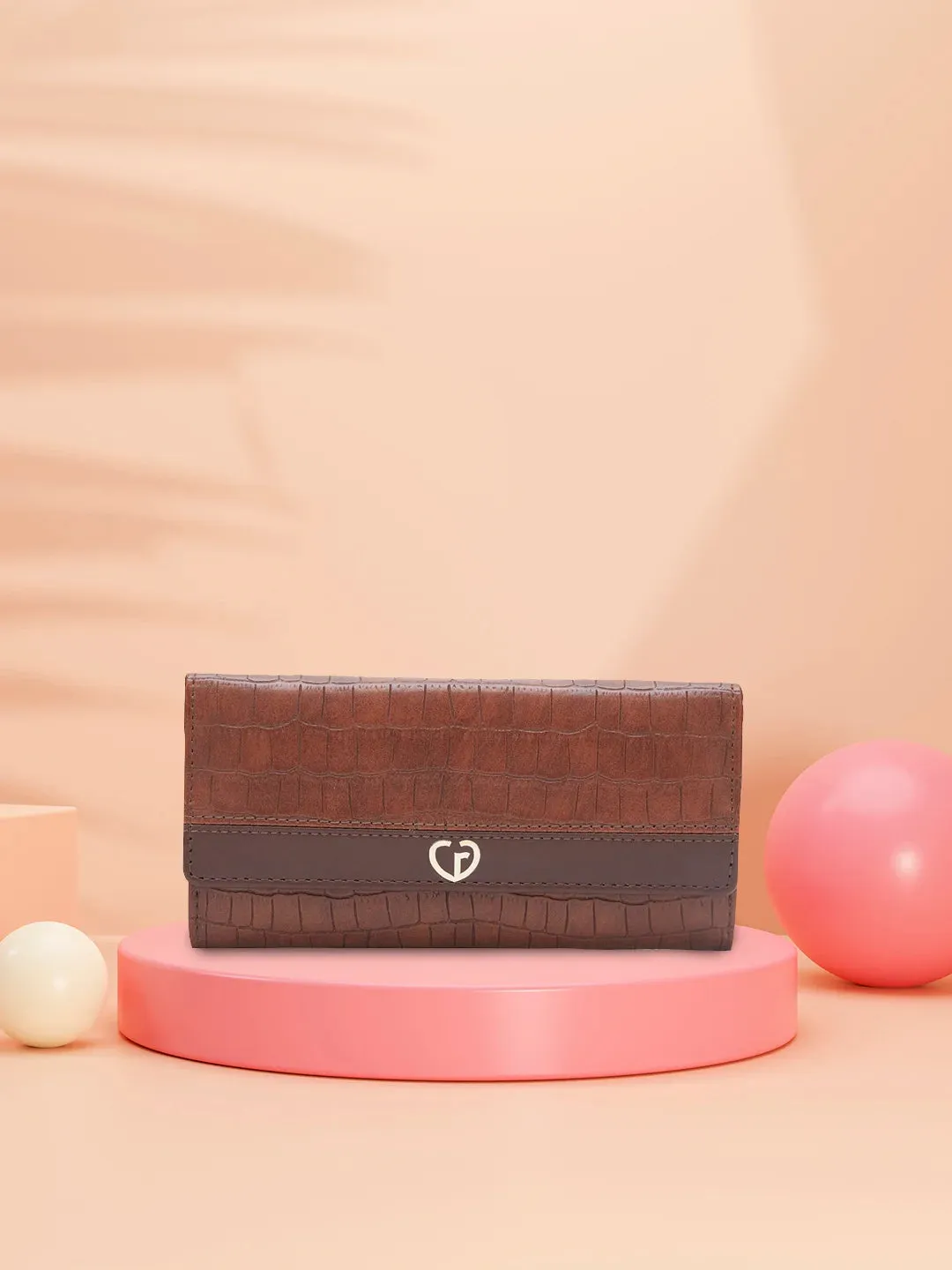 Caprese Dorrita Medium Brown Flapover Wallet