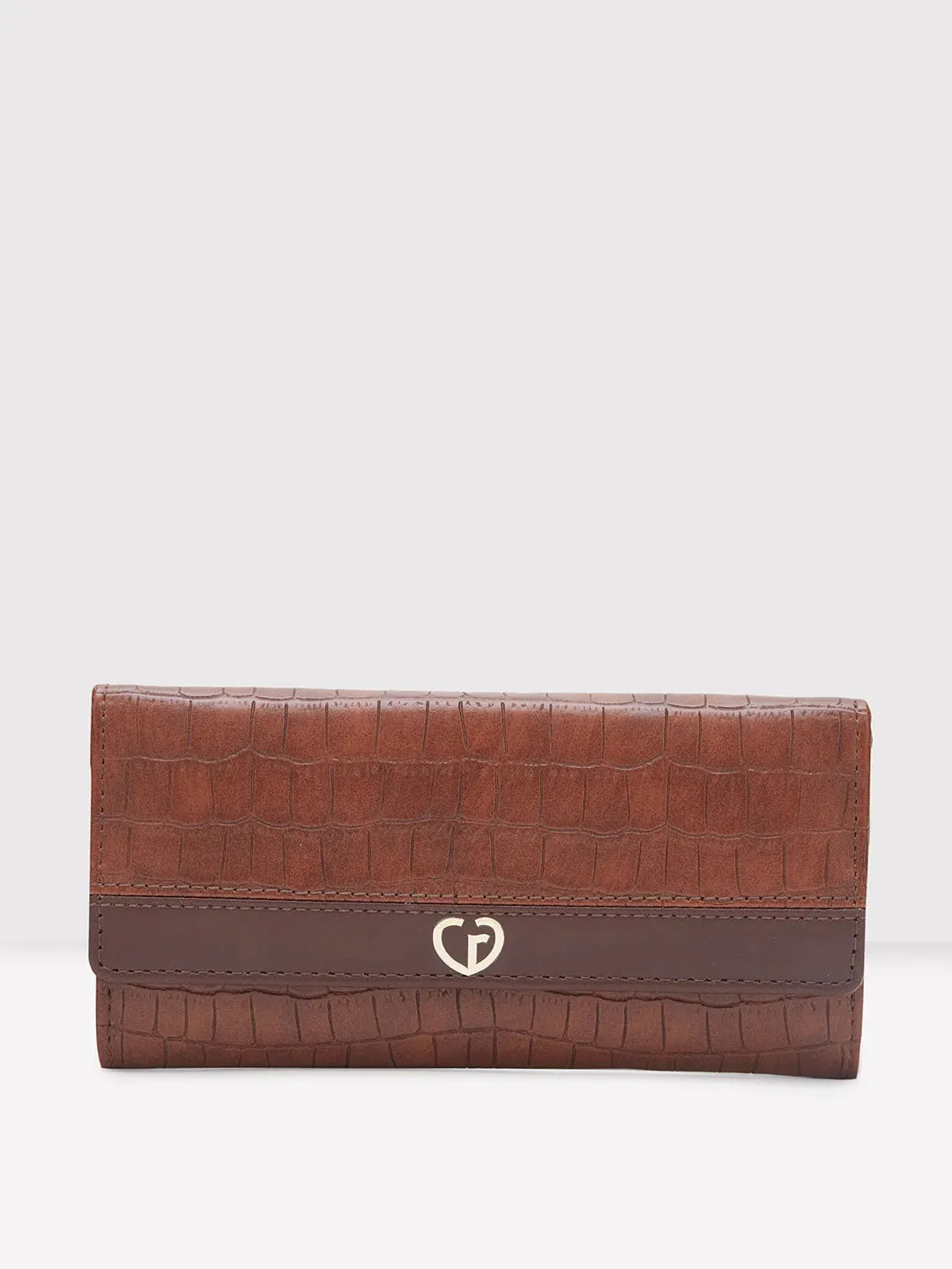 Caprese Dorrita Medium Brown Flapover Wallet