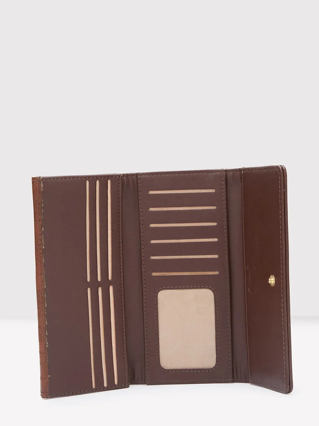 Caprese Dorrita Medium Brown Flapover Wallet