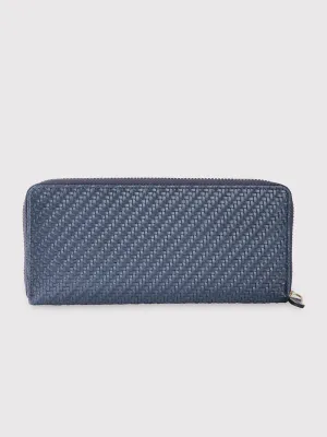 Caprese Emma Large Navy Zip Around Wallet