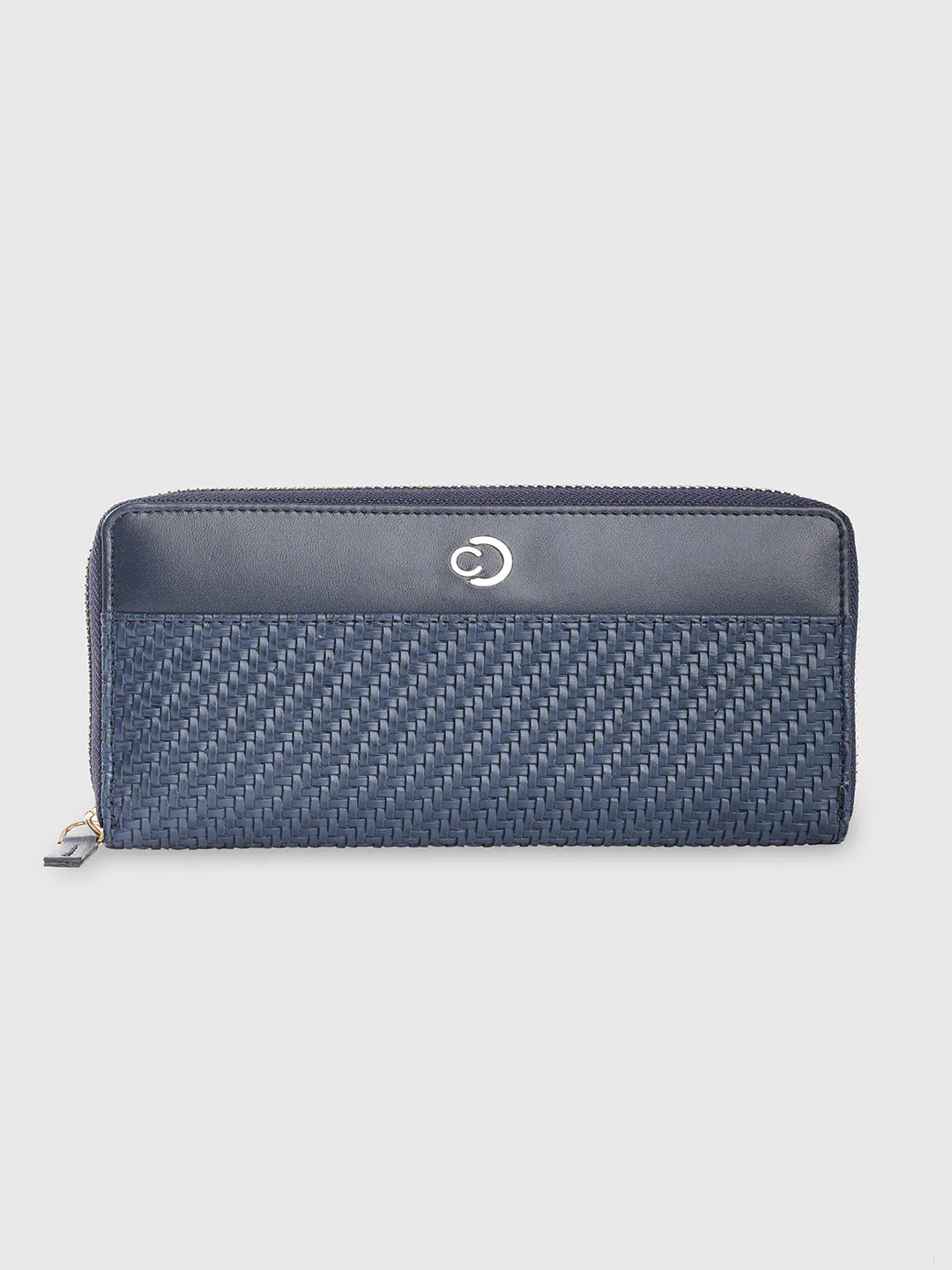 Caprese Emma Large Navy Zip Around Wallet