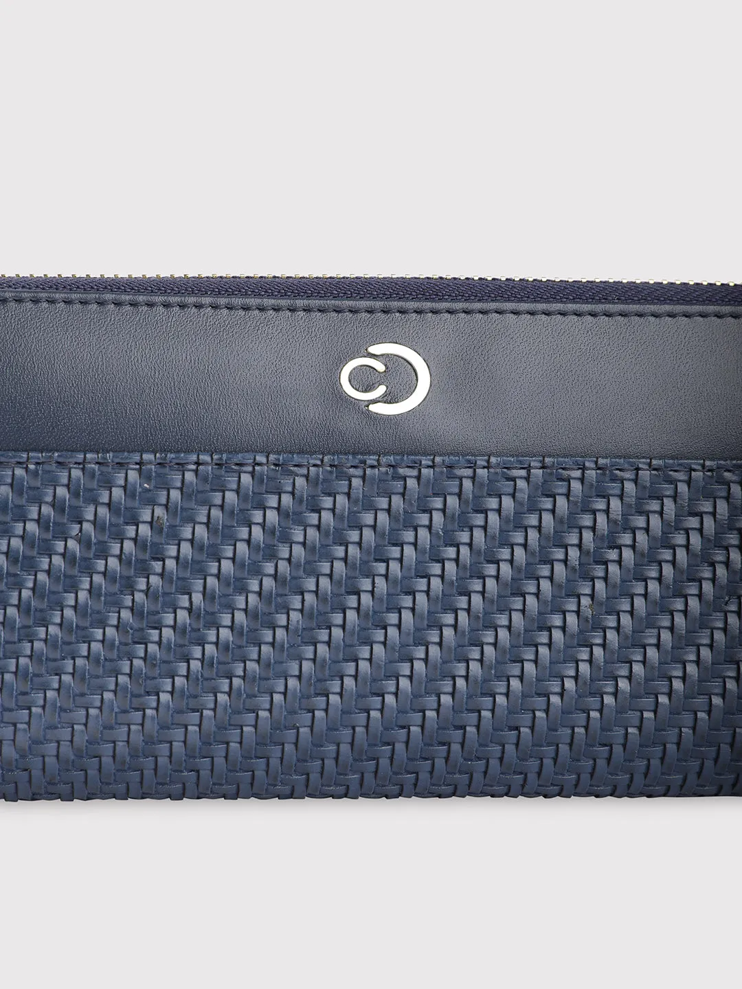 Caprese Emma Large Navy Zip Around Wallet