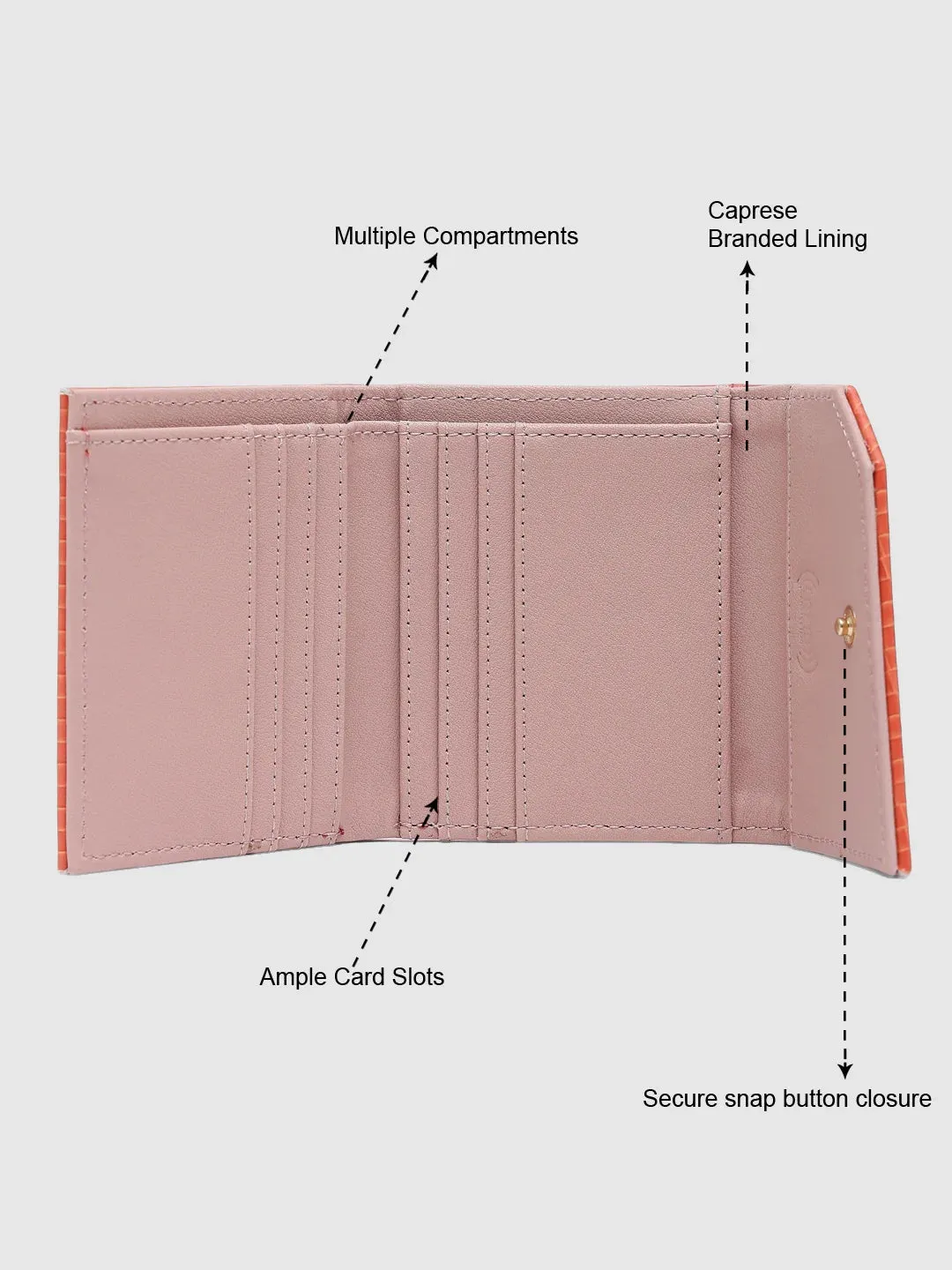 Caprese Ernesa Small Orange Wallet