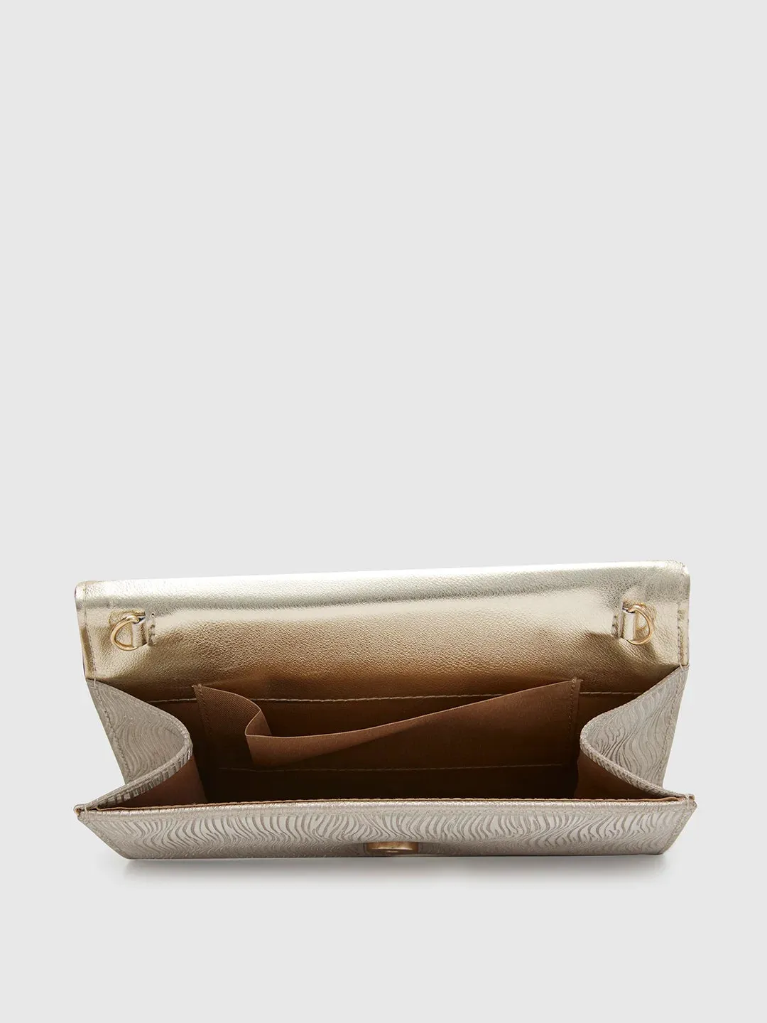 Caprese Eryka Medium Light Gold Clutch