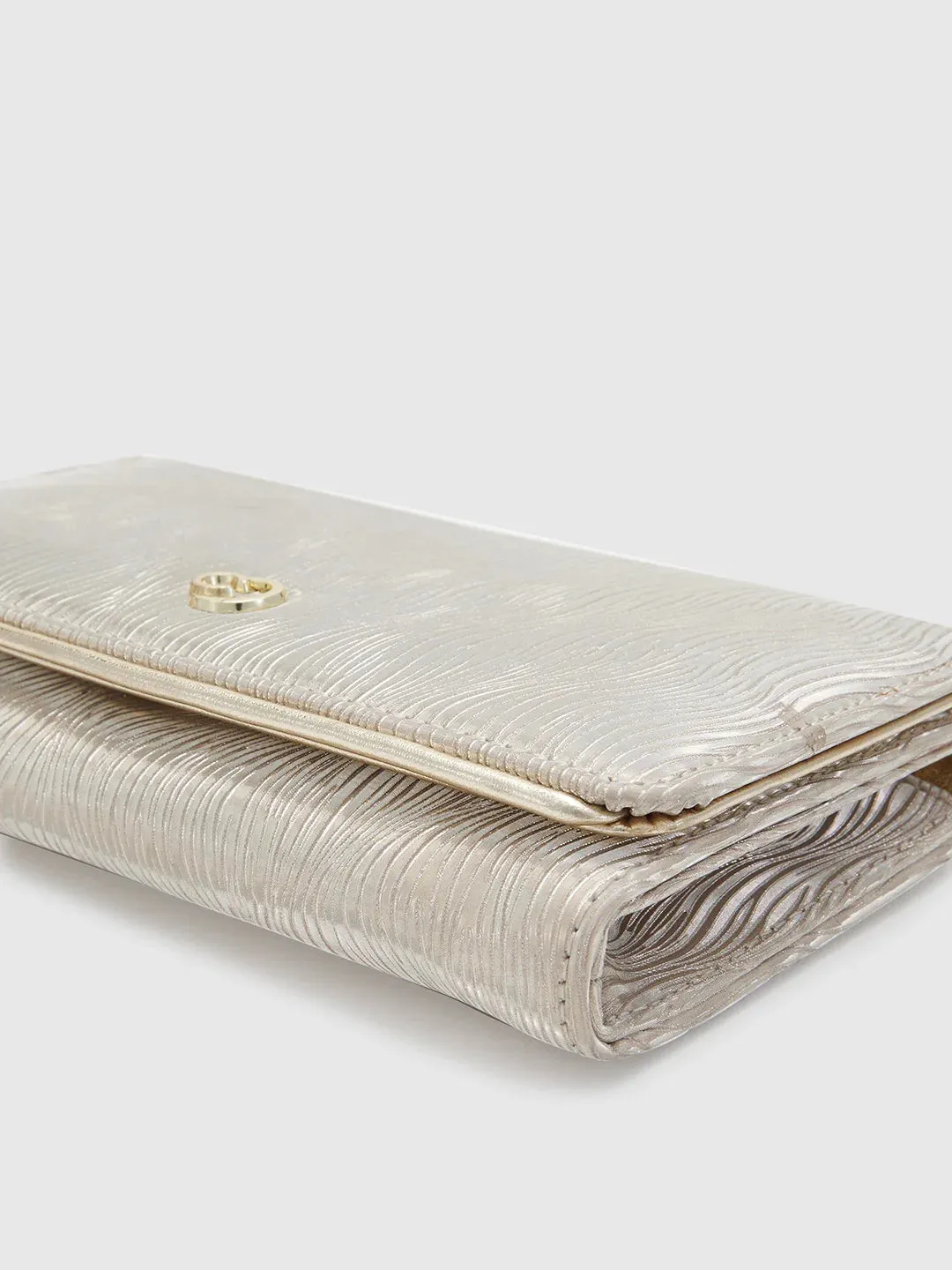 Caprese Eryka Medium Light Gold Clutch